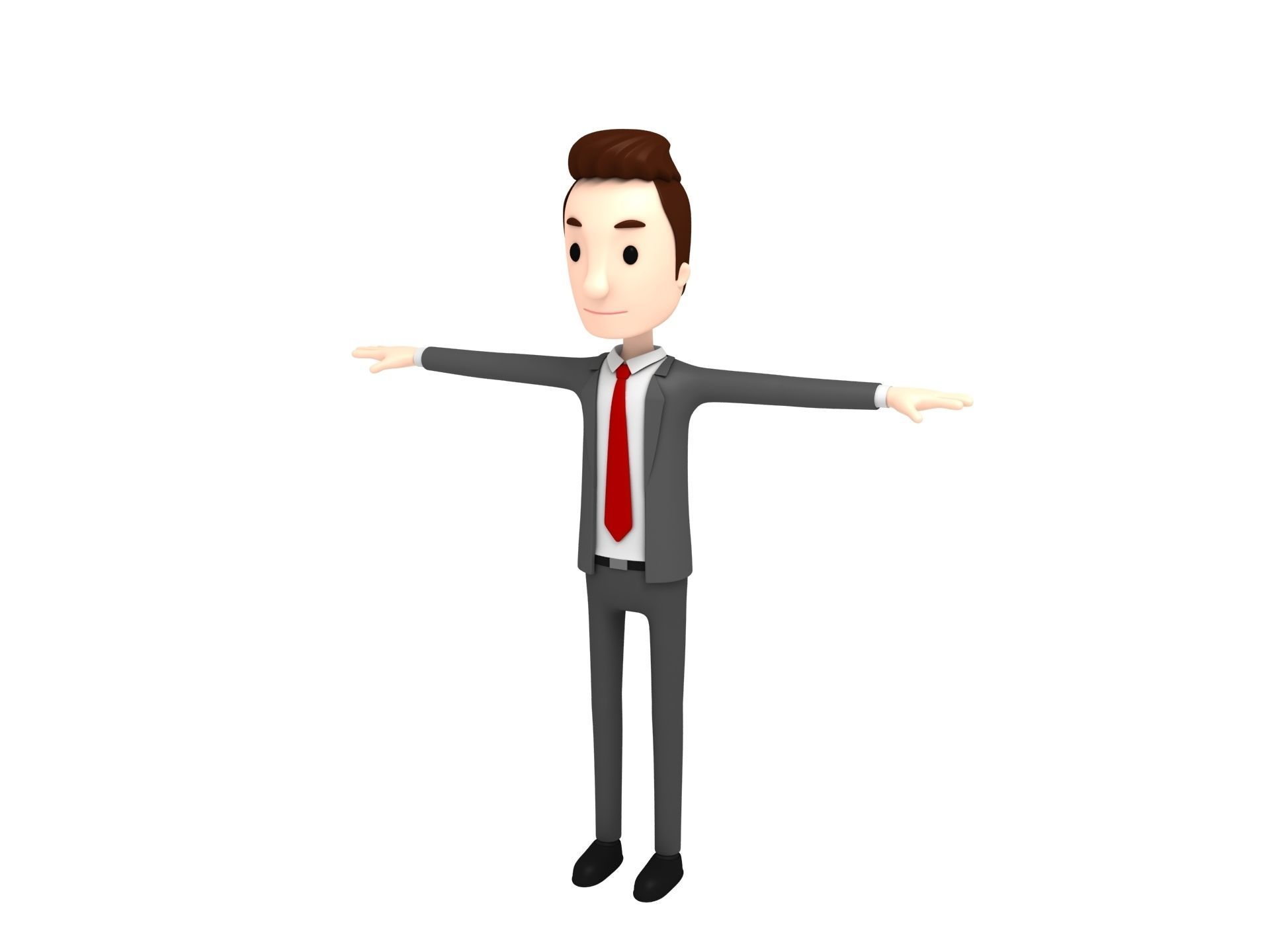 Cartoon Man Character Pack2 3D model_4