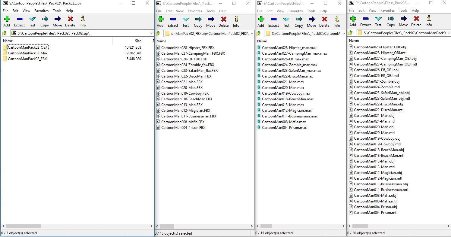 Cartoon Man Character Pack2 3D model_21