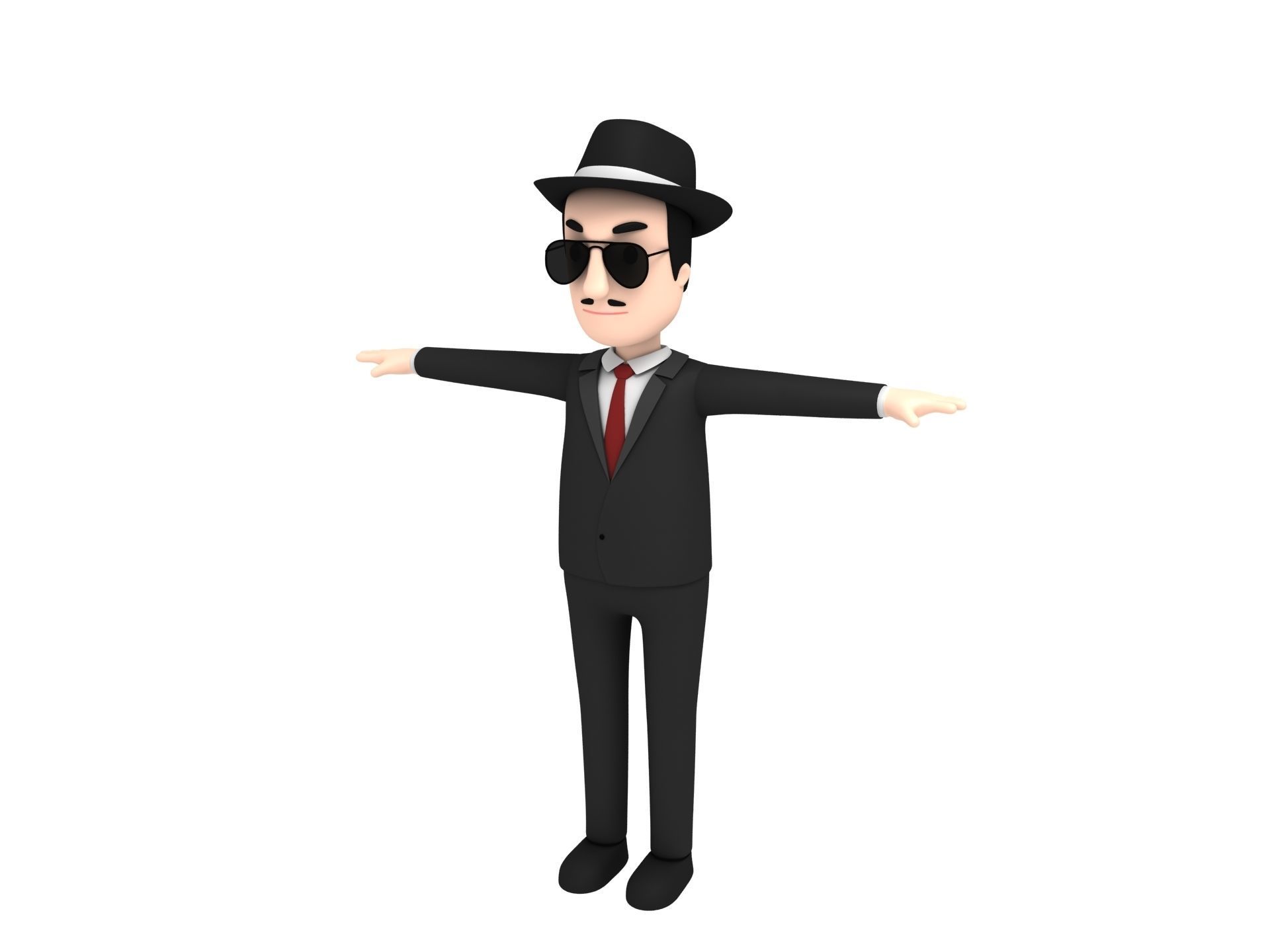 Cartoon Man Character Pack2 3D model_3