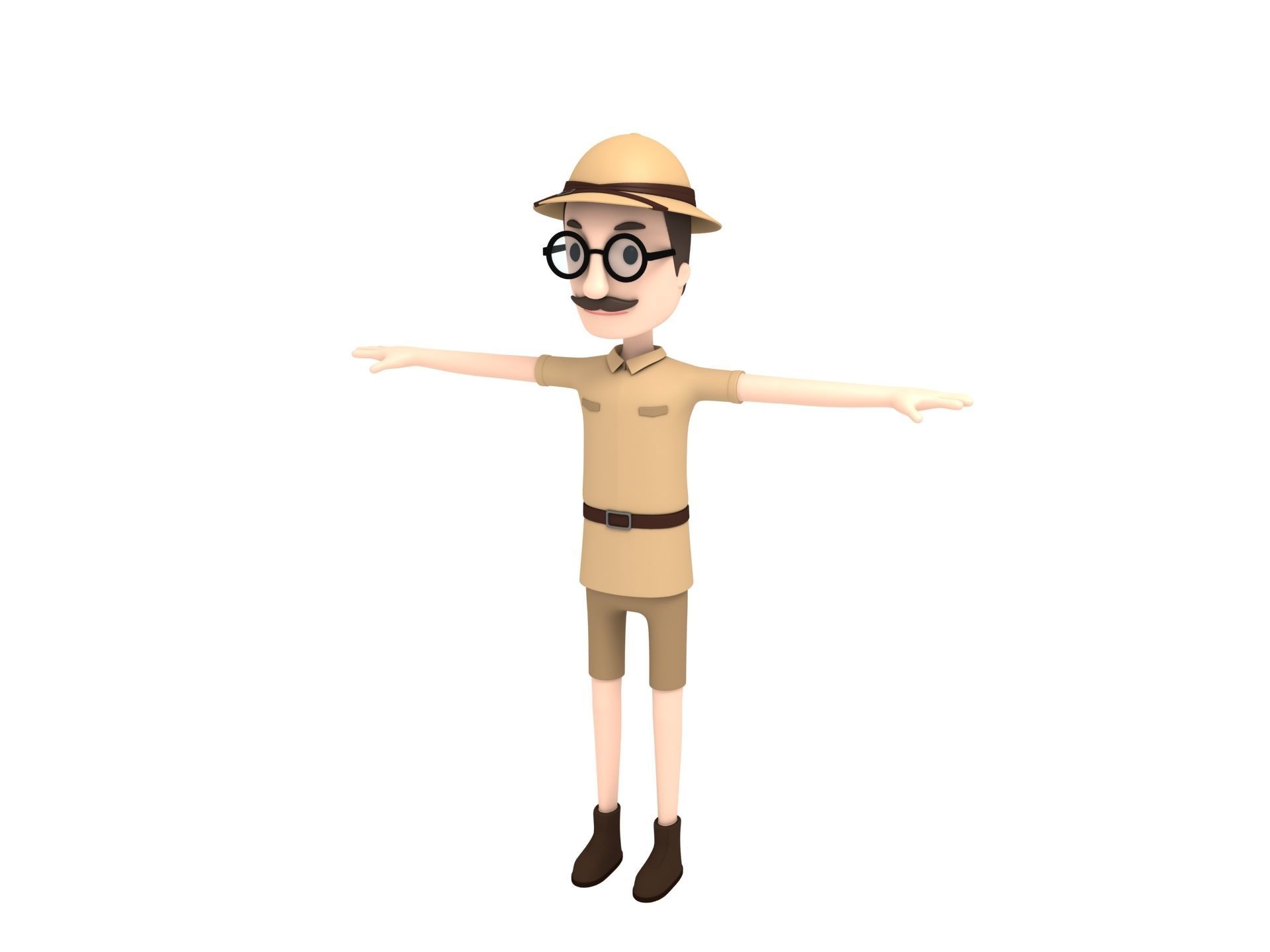 Cartoon Man Character Pack2 3D model_12