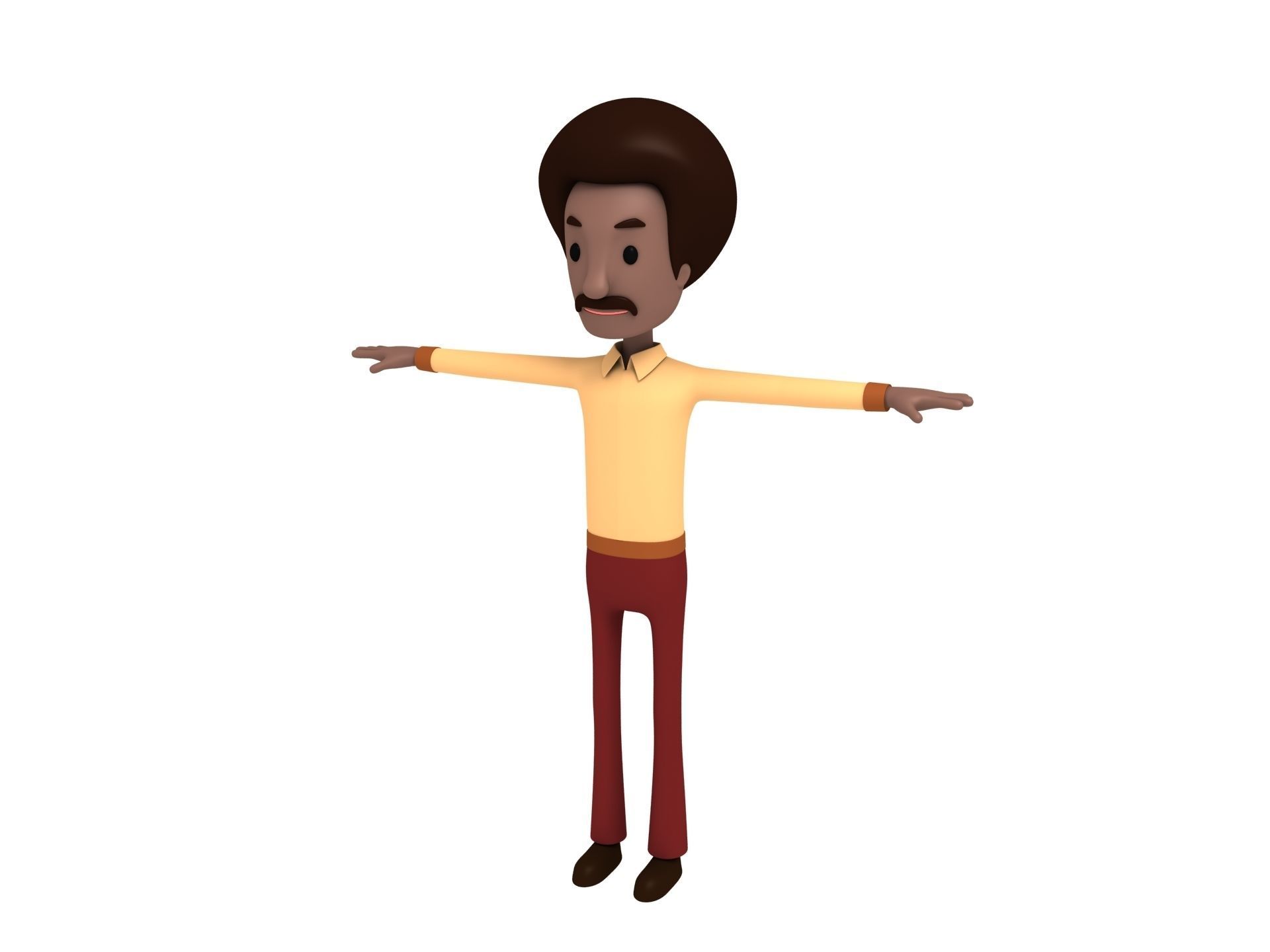 Cartoon Man Character Pack2 3D model_11