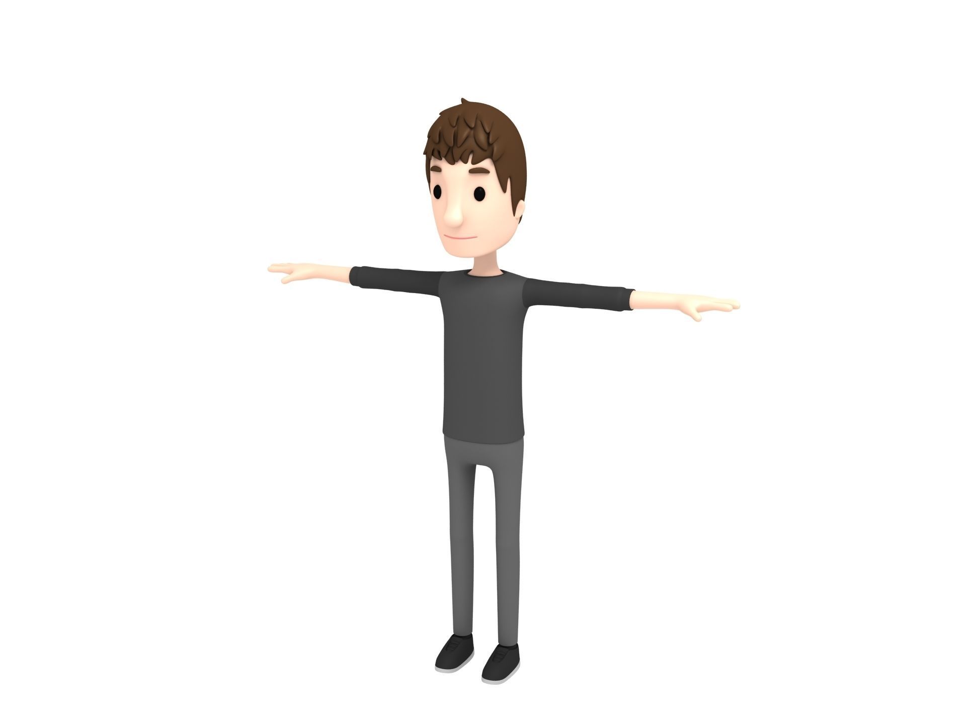 Cartoon Man Character Pack2 3D model_10