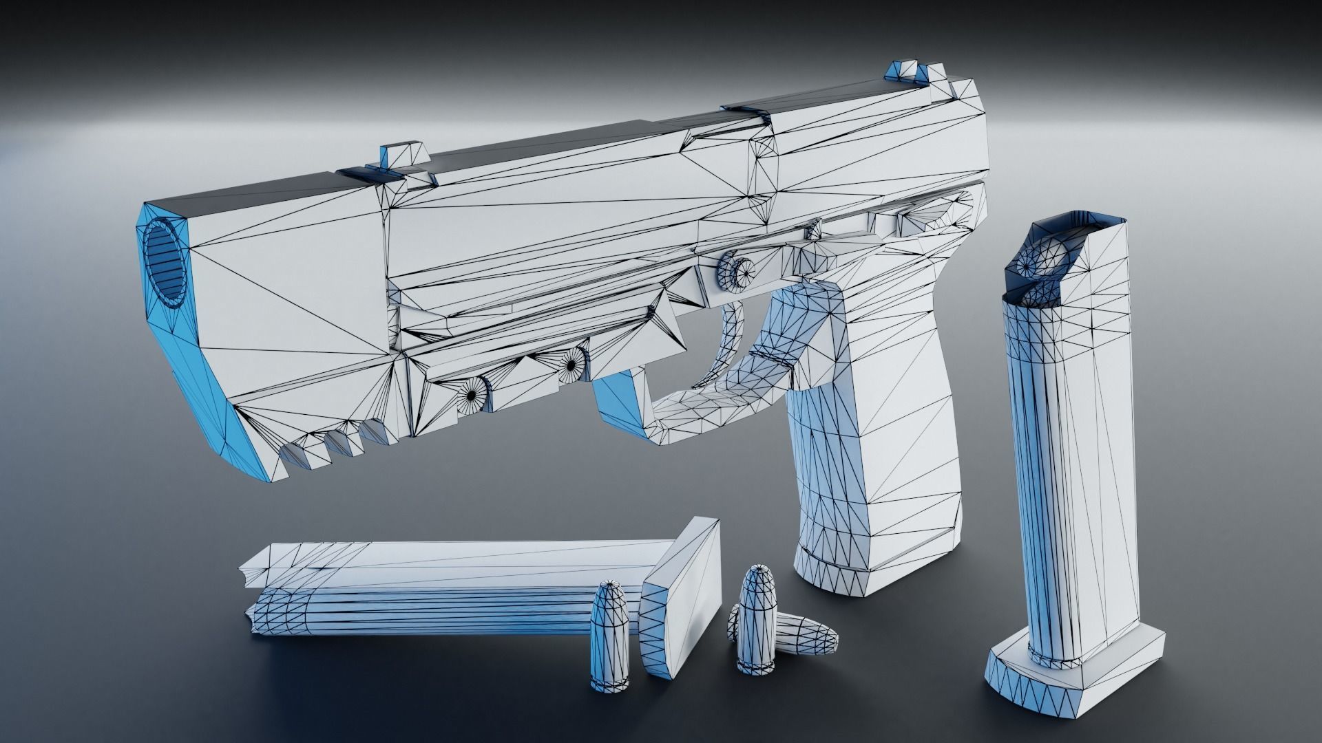 USP Match Low-poly 3D model_4