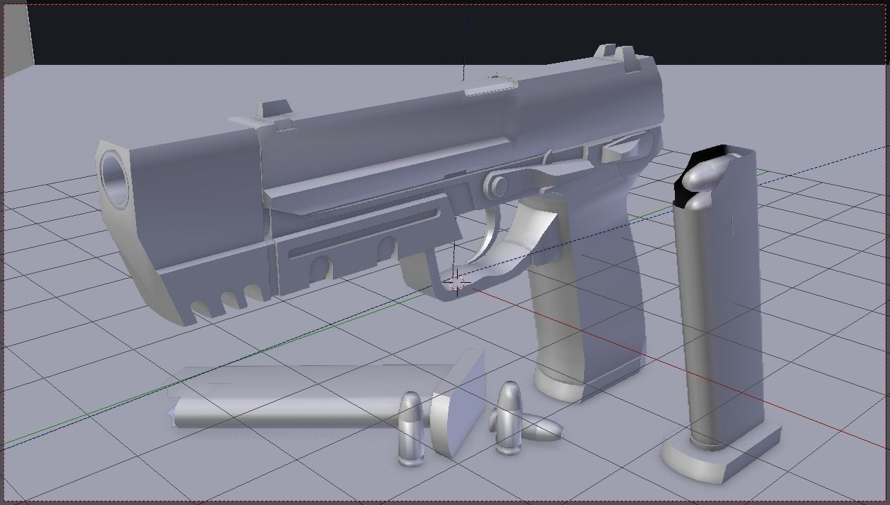 USP Match Low-poly 3D model_3