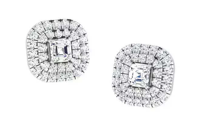 Solitaire pendant-earrings set 3dm stl render detail 3D print