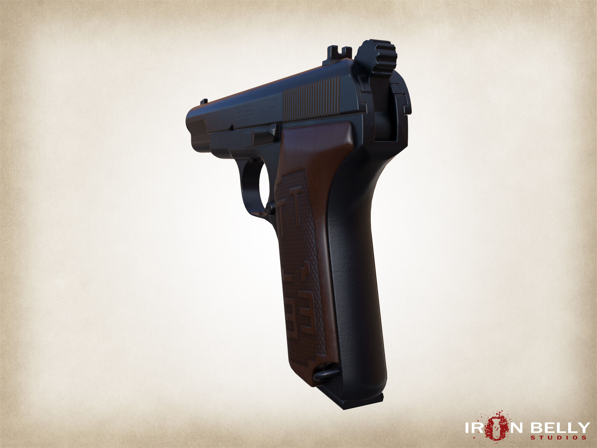 AAA FPS TT-33 Pistol Low-poly 3D model_6
