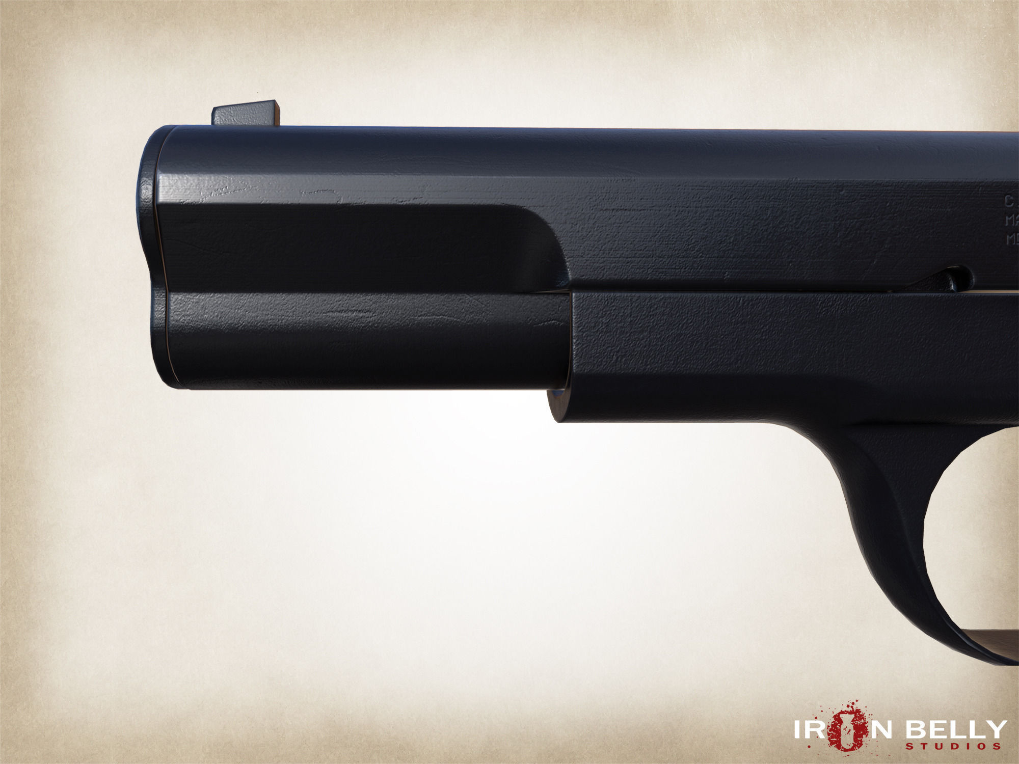 AAA FPS TT-33 Pistol Low-poly 3D model_2