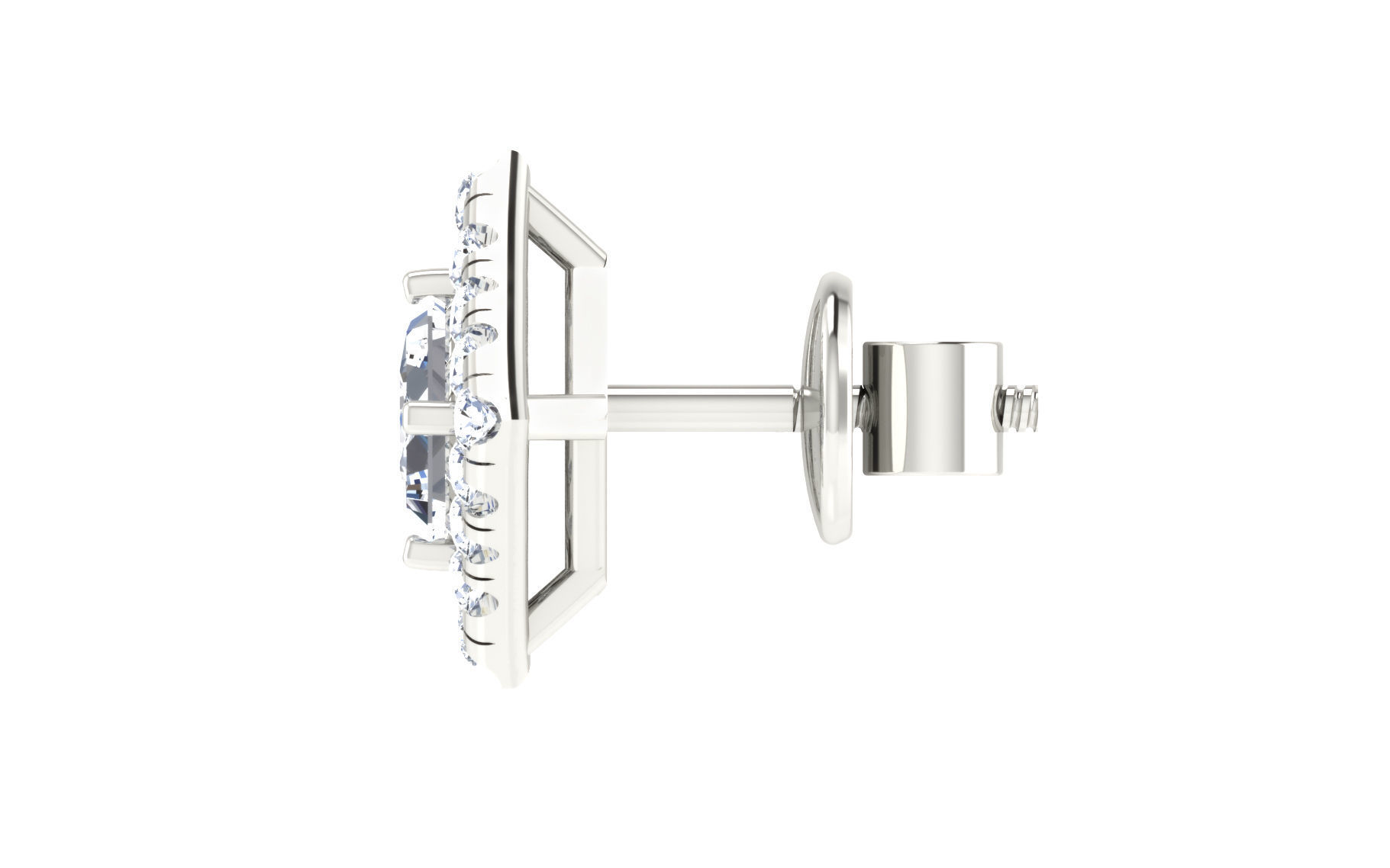 Solitaire pendant-earrings set 3dm stl render detail 3D print 3D print model_2