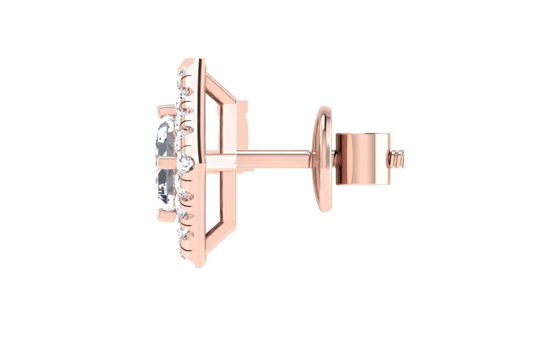 Solitaire pendant-earrings set 3dm stl render detail 3D print 3D print model_18