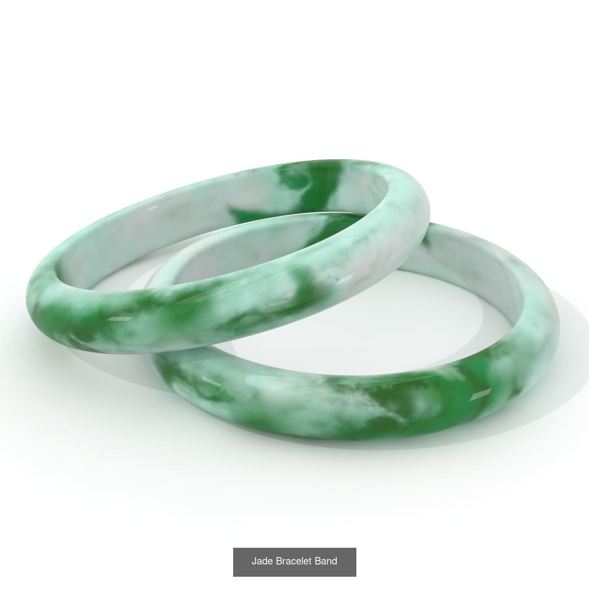 Jade Bracelet Band 3D Model Collection_2