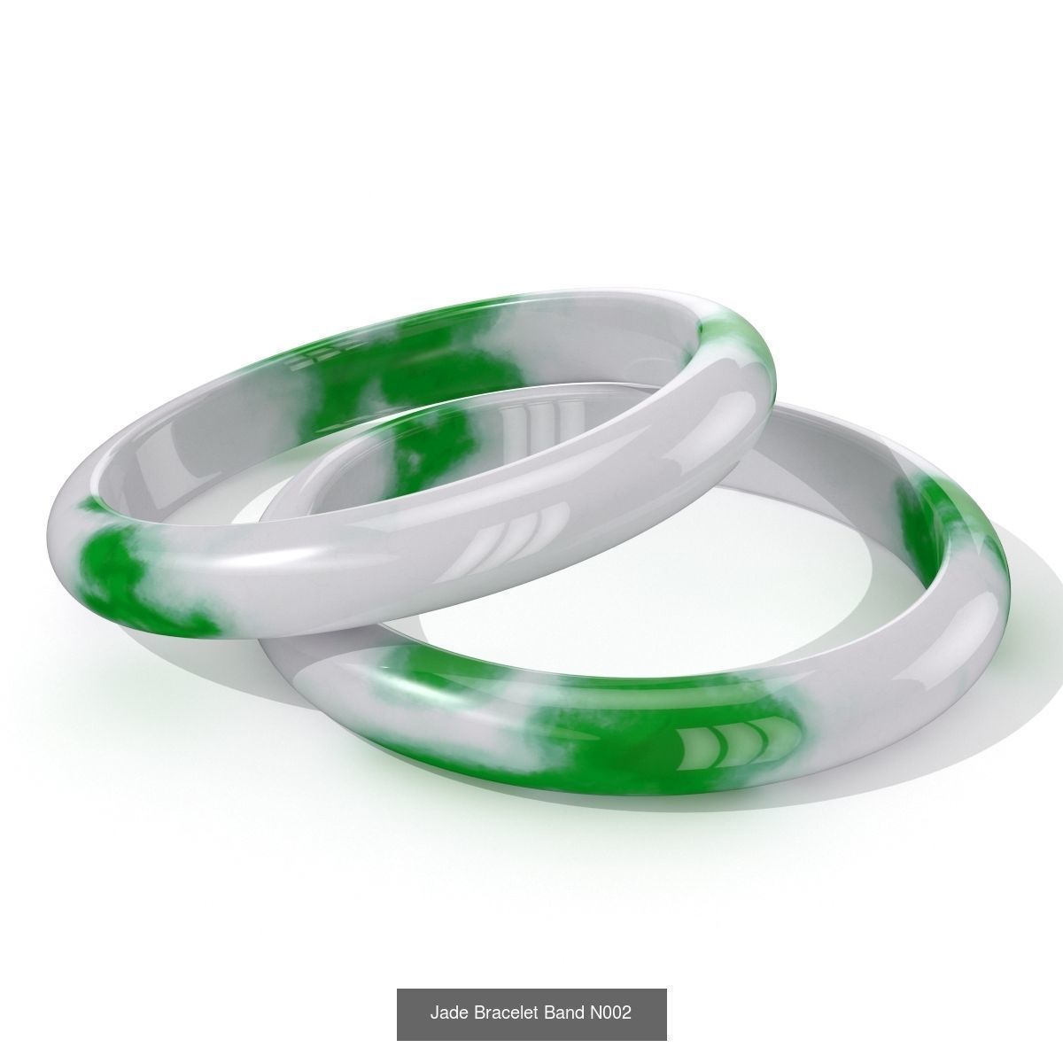 Jade Bracelet Band 3D Model Collection_3