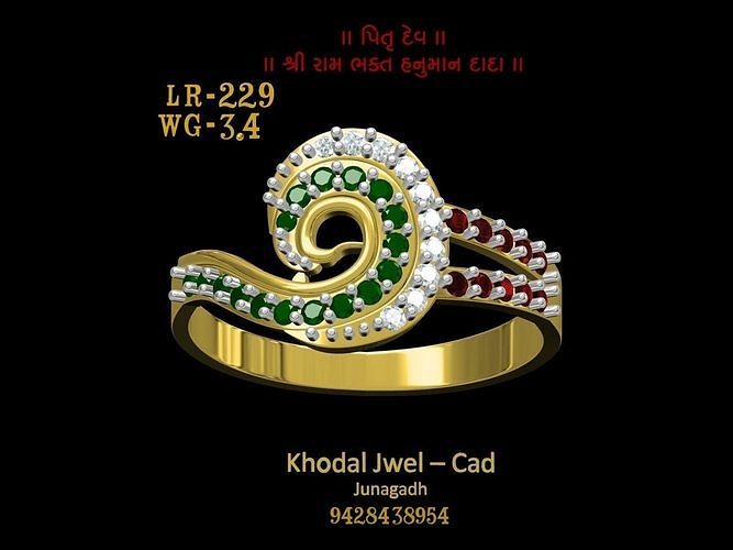 ladies ring Low-poly 3D model