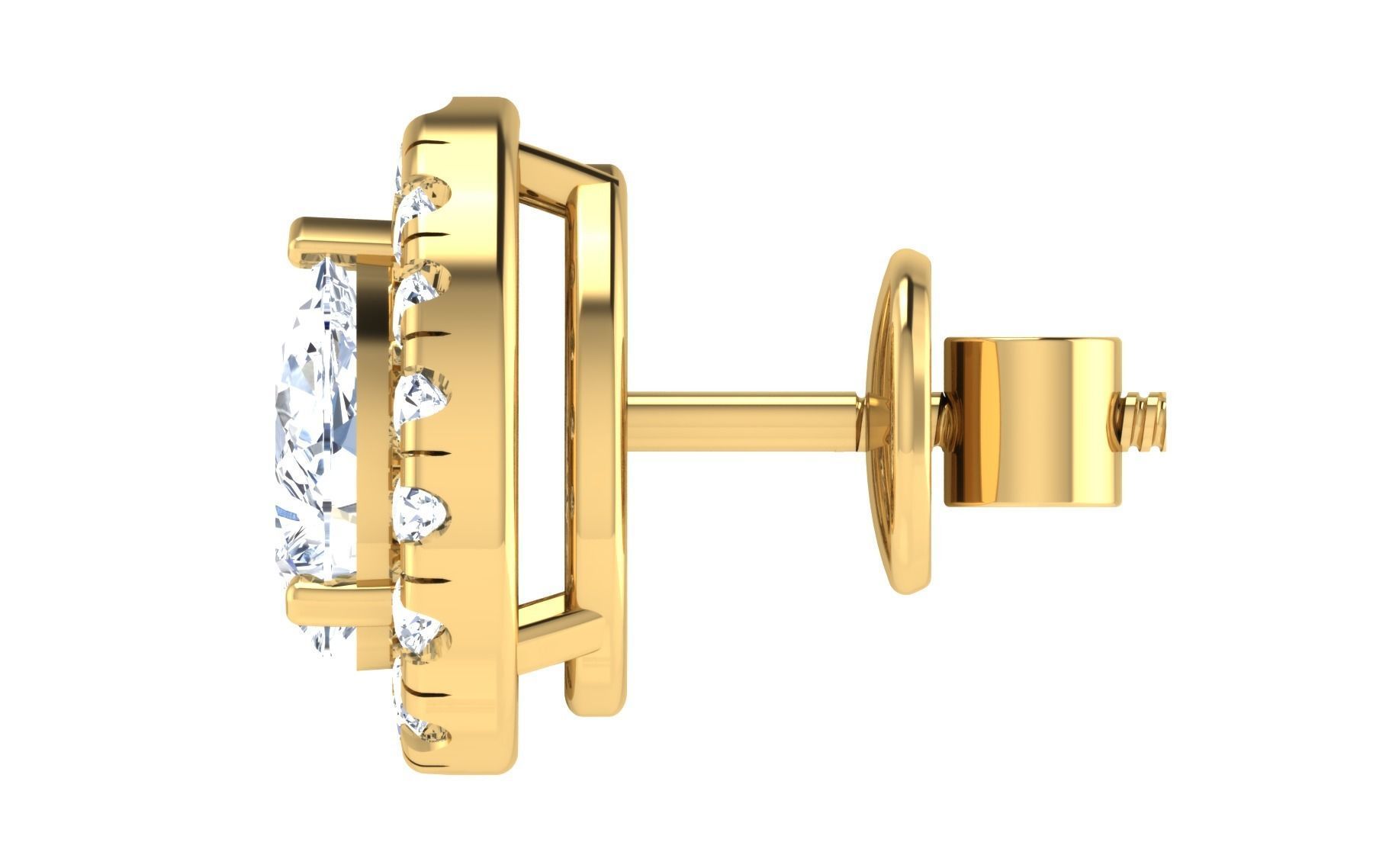 Solitaire pendant-earrings set 3dm stl render detail 3D print 3D print model_19