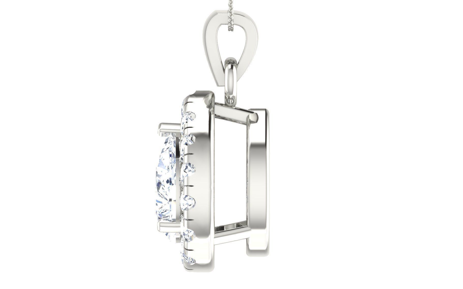 Solitaire pendant-earrings set 3dm stl render detail 3D print 3D print model_32