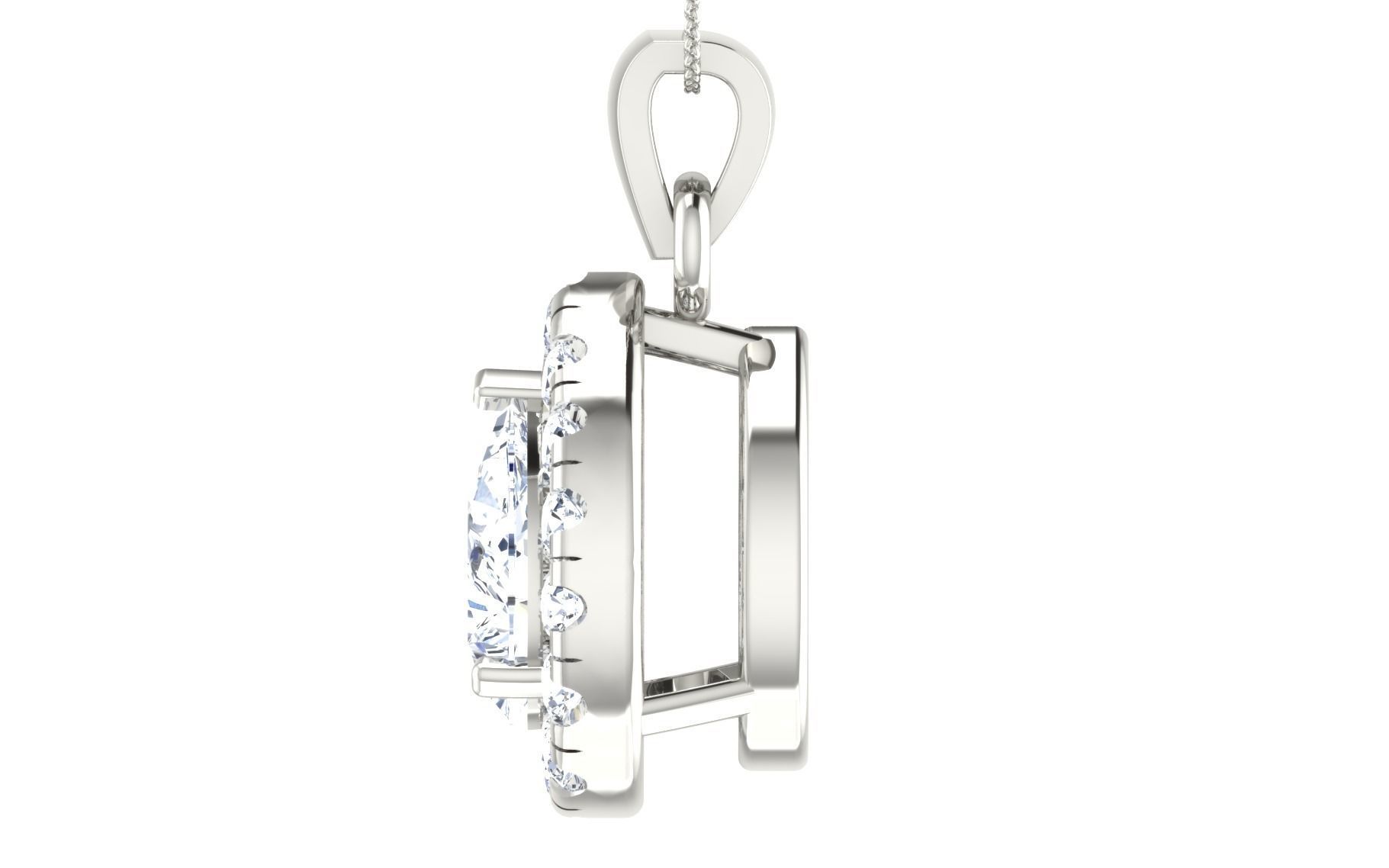 Solitaire pendant-earrings set 3dm stl render detail 3D print 3D print model_57