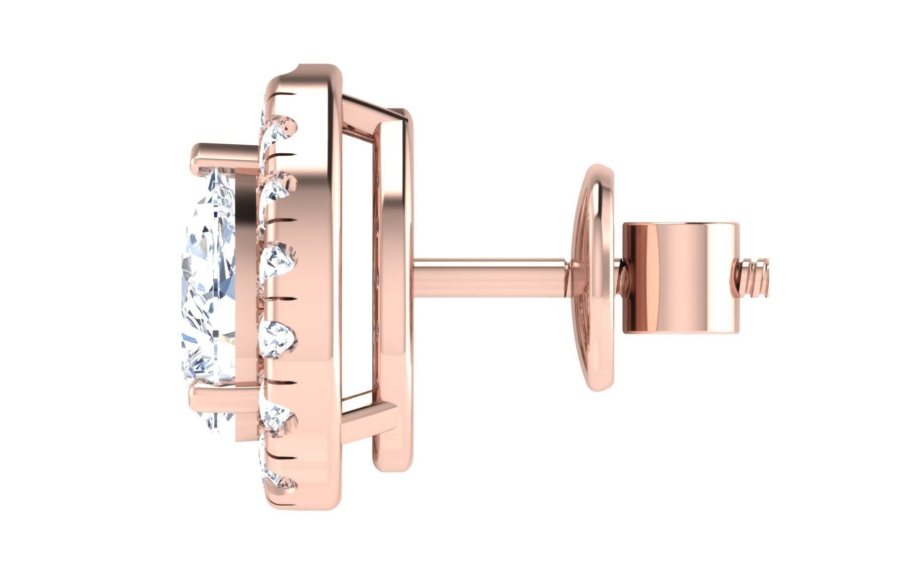 Solitaire pendant-earrings set 3dm stl render detail 3D print 3D print model_18