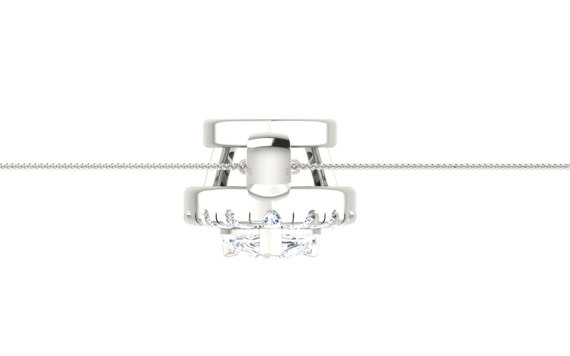 Solitaire pendant-earrings set 3dm stl render detail 3D print 3D print model_52