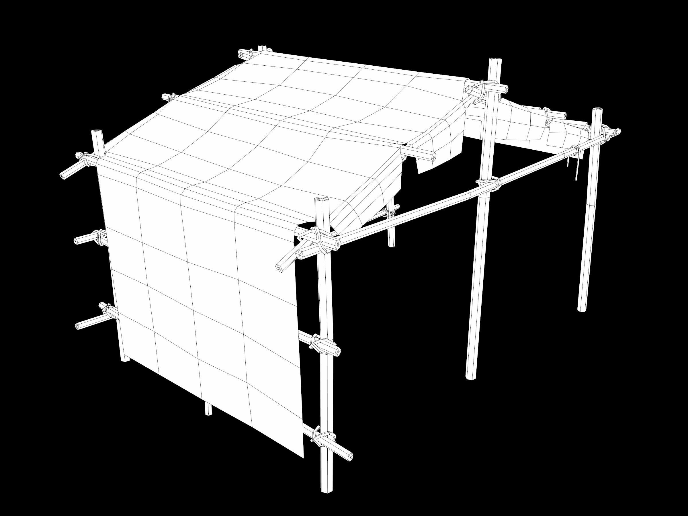 Ancient Camp Construction Kit Low-poly 3D model_82