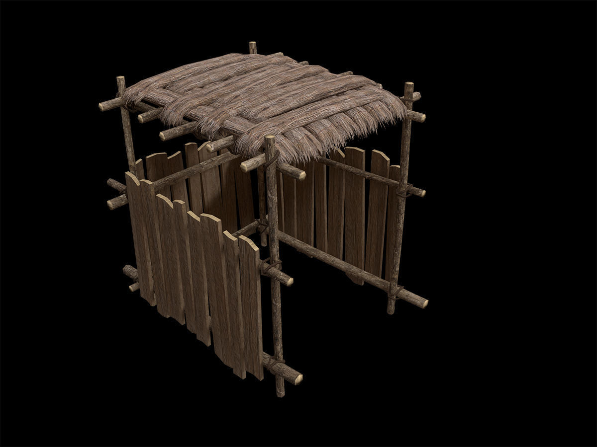 Ancient Camp Construction Kit Low-poly 3D model_37