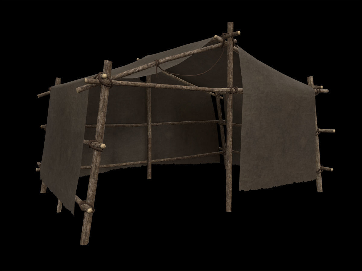 Ancient Camp Construction Kit Low-poly 3D model_25
