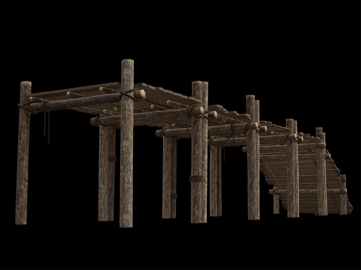Ancient Camp Construction Kit Low-poly 3D model_17