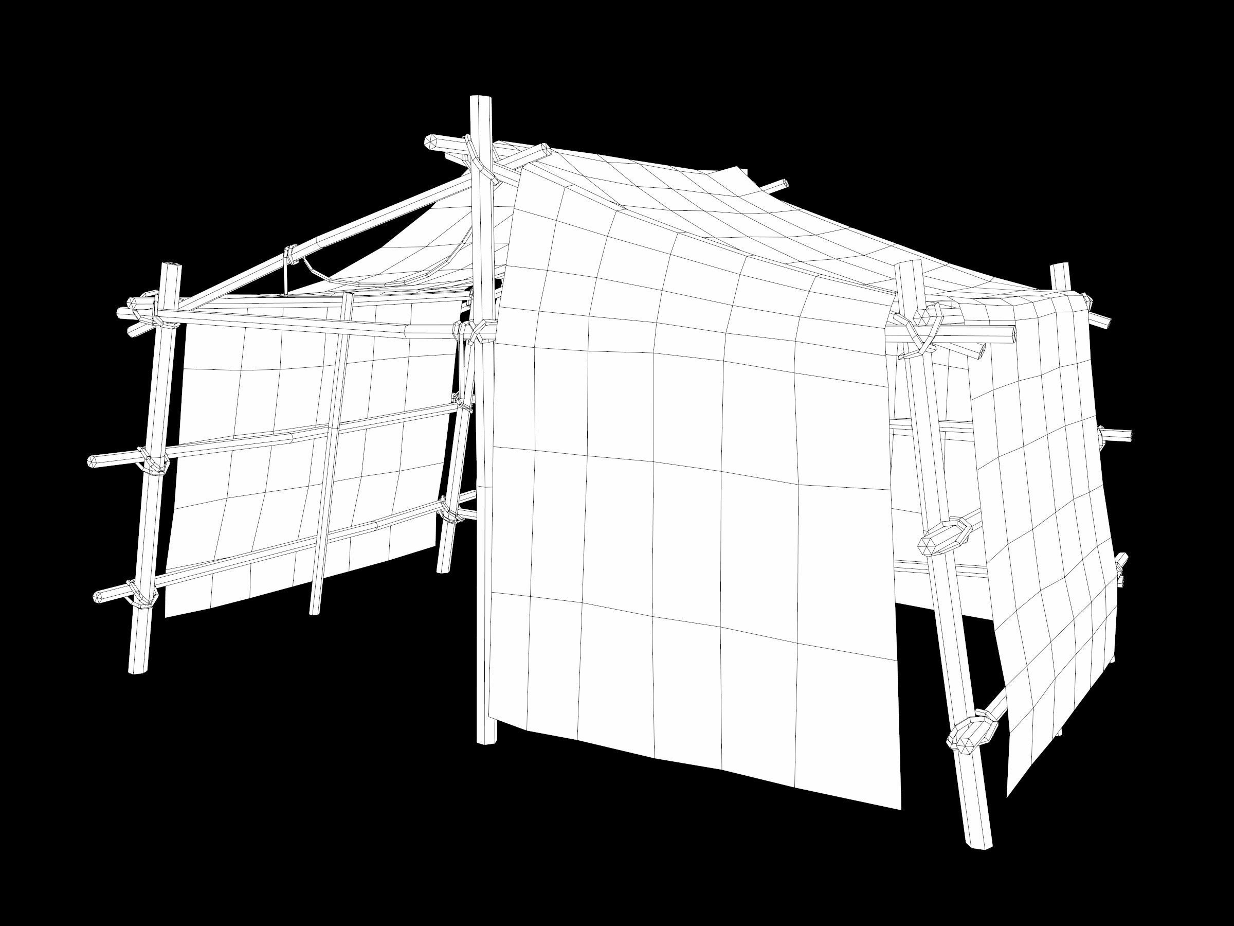 Ancient Camp Construction Kit Low-poly 3D model_77