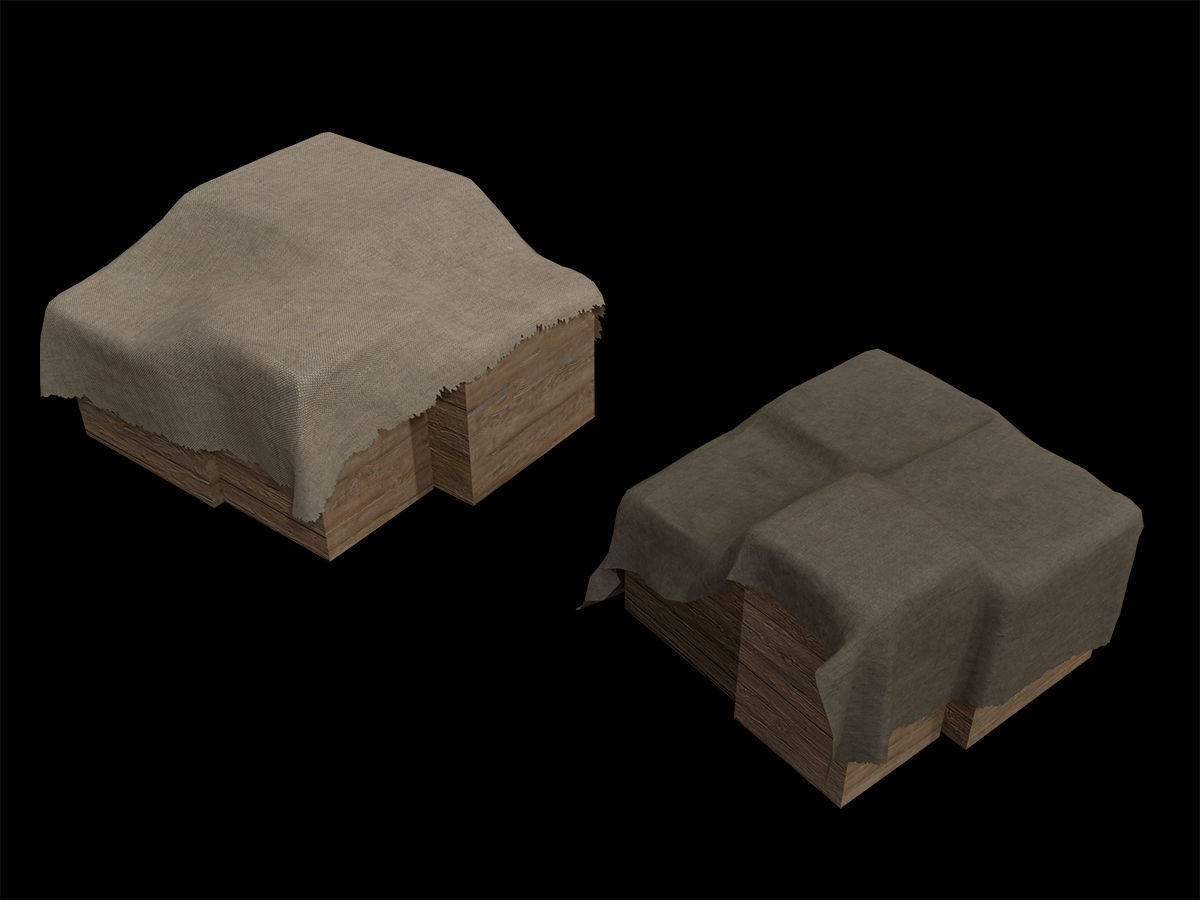 Ancient Camp Construction Kit Low-poly 3D model_49