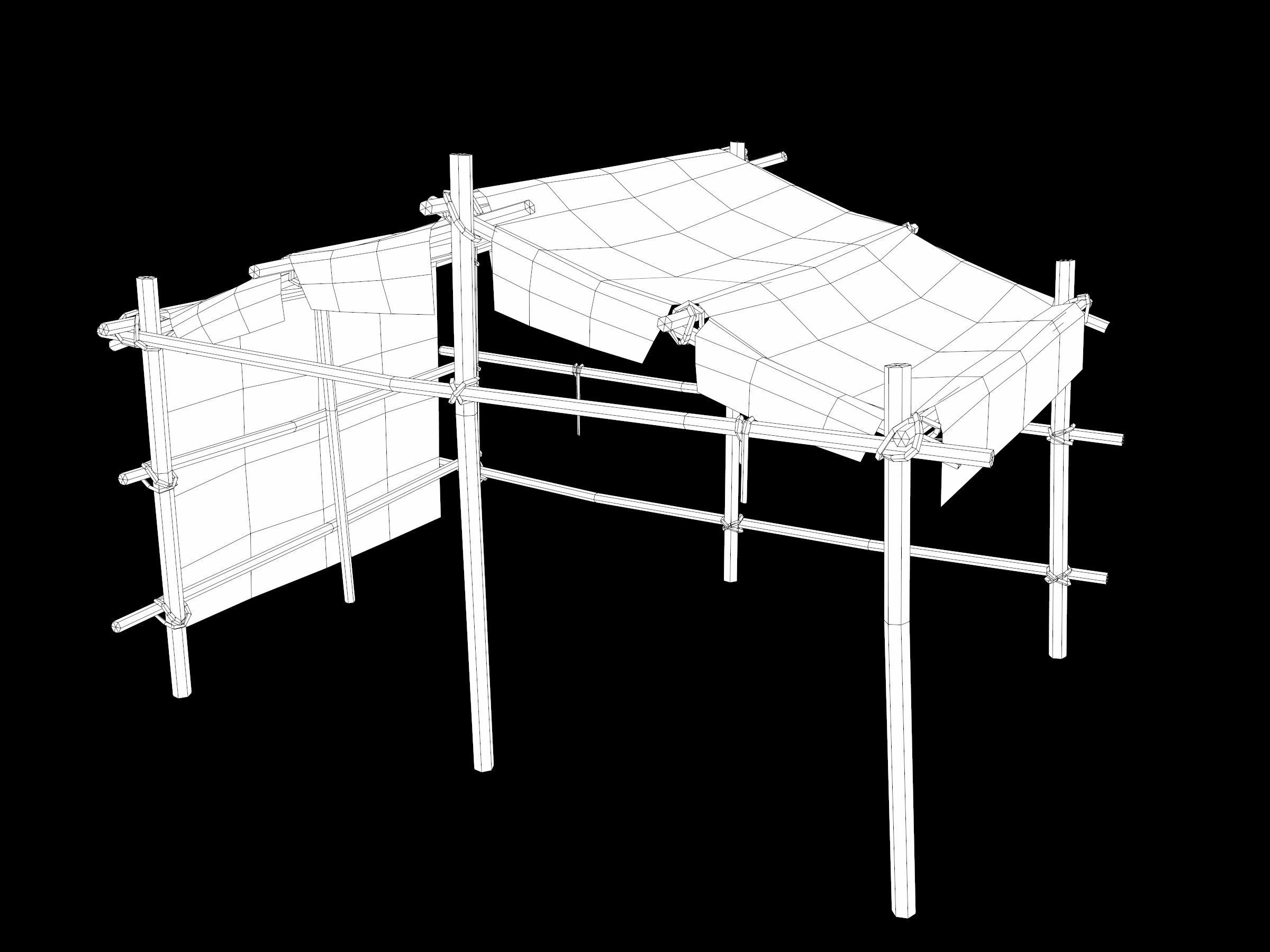 Ancient Camp Construction Kit Low-poly 3D model_81