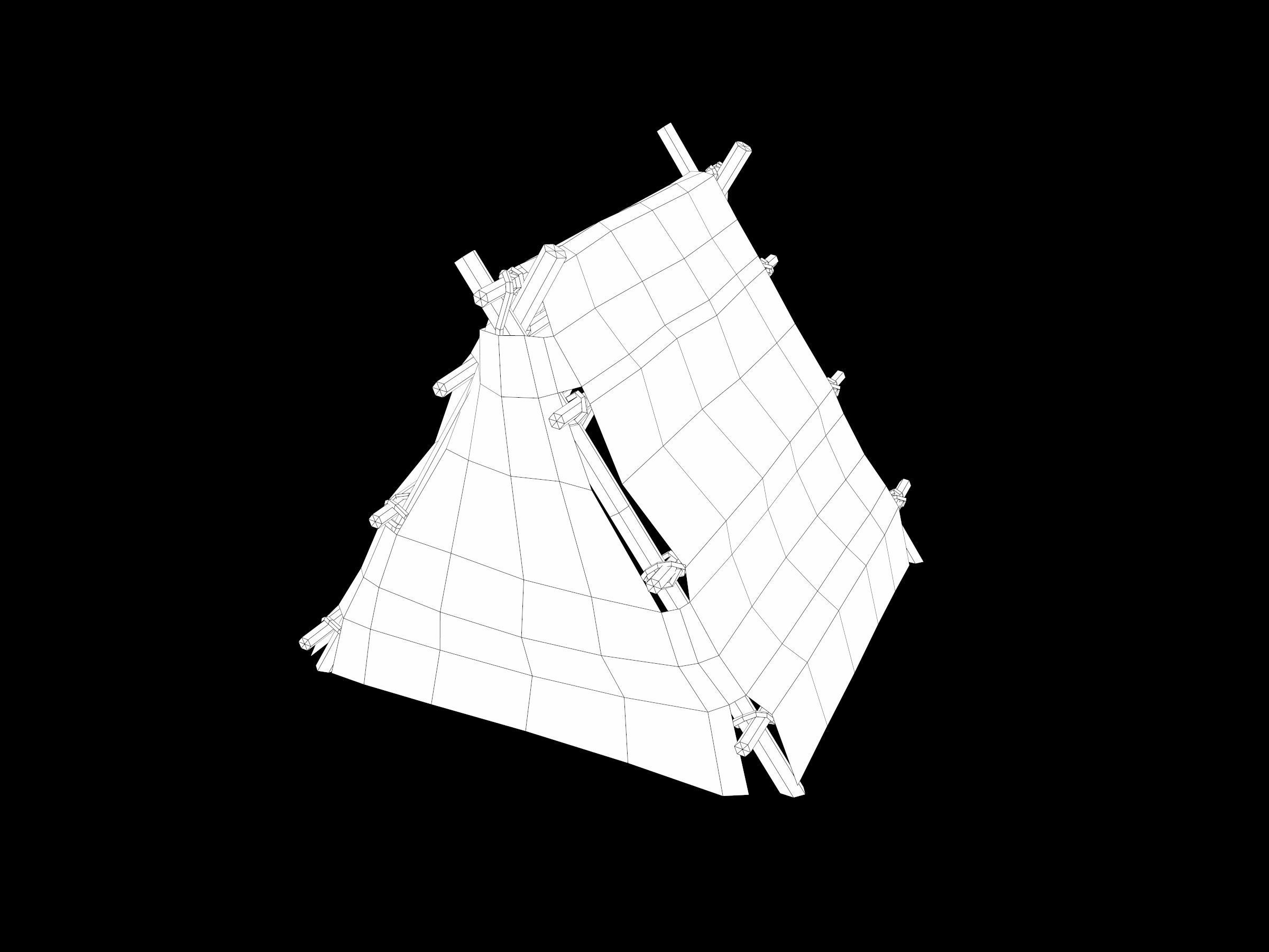 Ancient Camp Construction Kit Low-poly 3D model_80