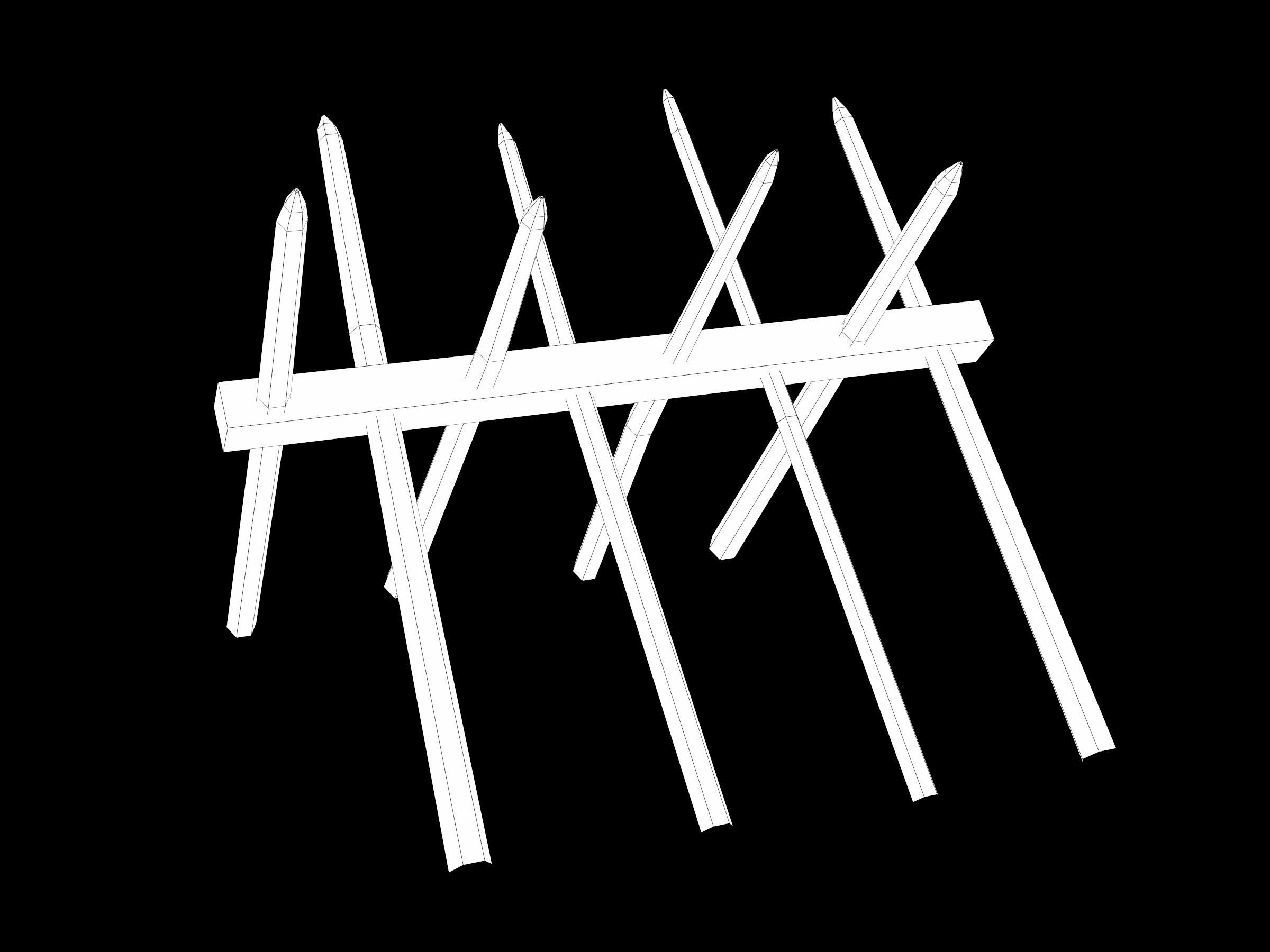 Ancient Camp Construction Kit Low-poly 3D model_56