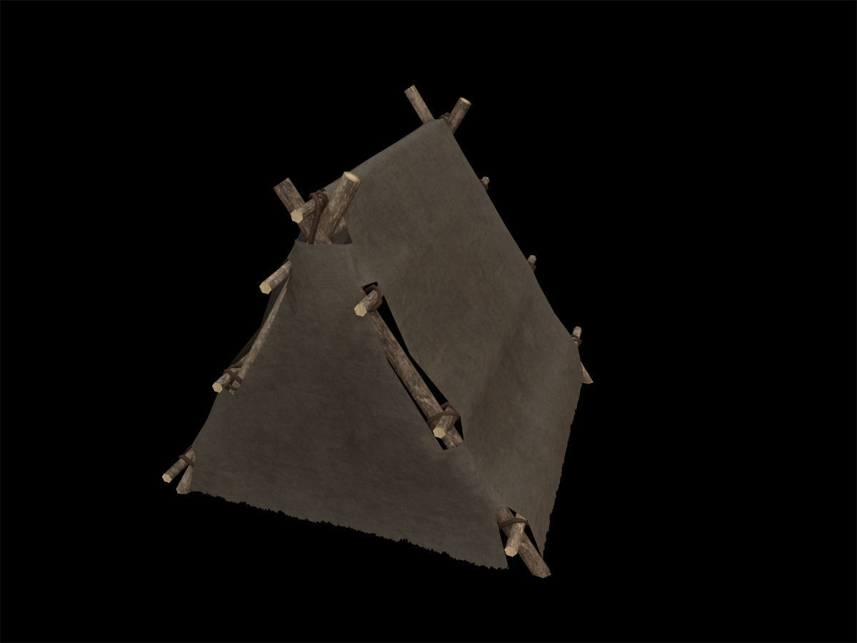Ancient Camp Construction Kit Low-poly 3D model_29