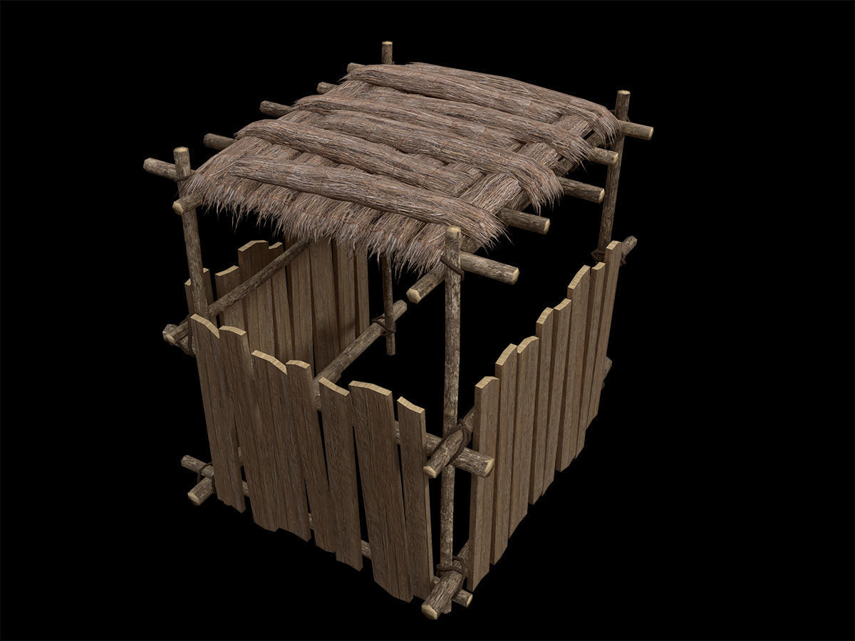 Ancient Camp Construction Kit Low-poly 3D model_38