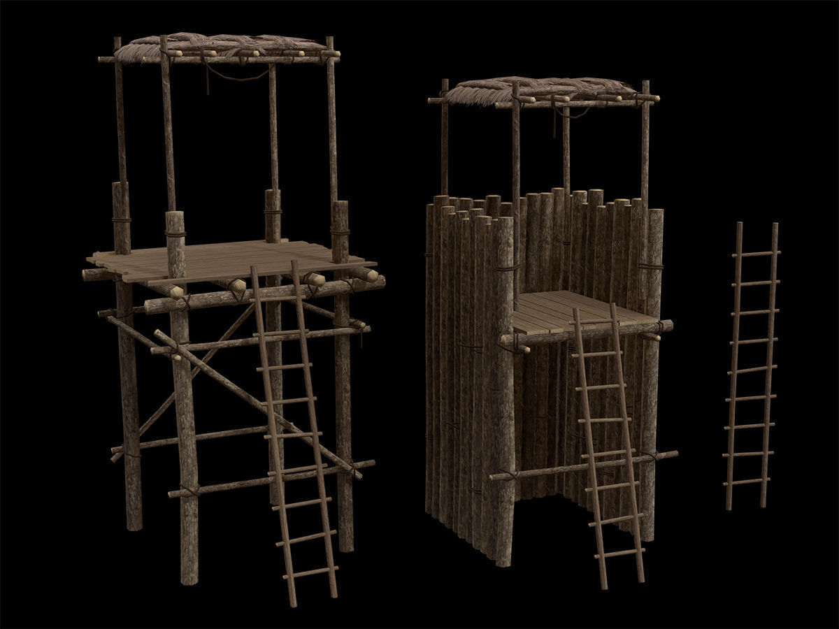 Ancient Camp Construction Kit Low-poly 3D model_20