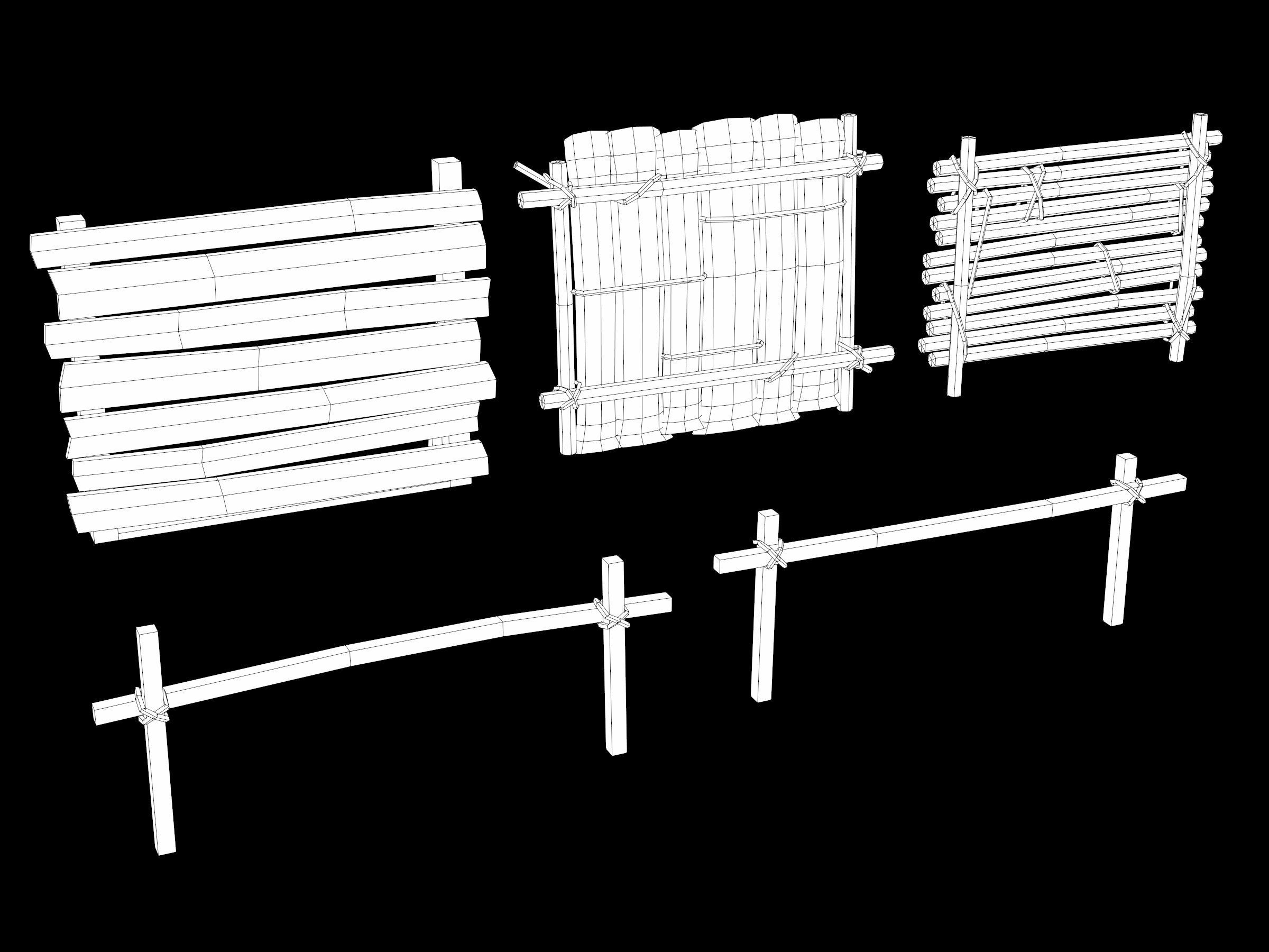 Ancient Camp Construction Kit Low-poly 3D model_60