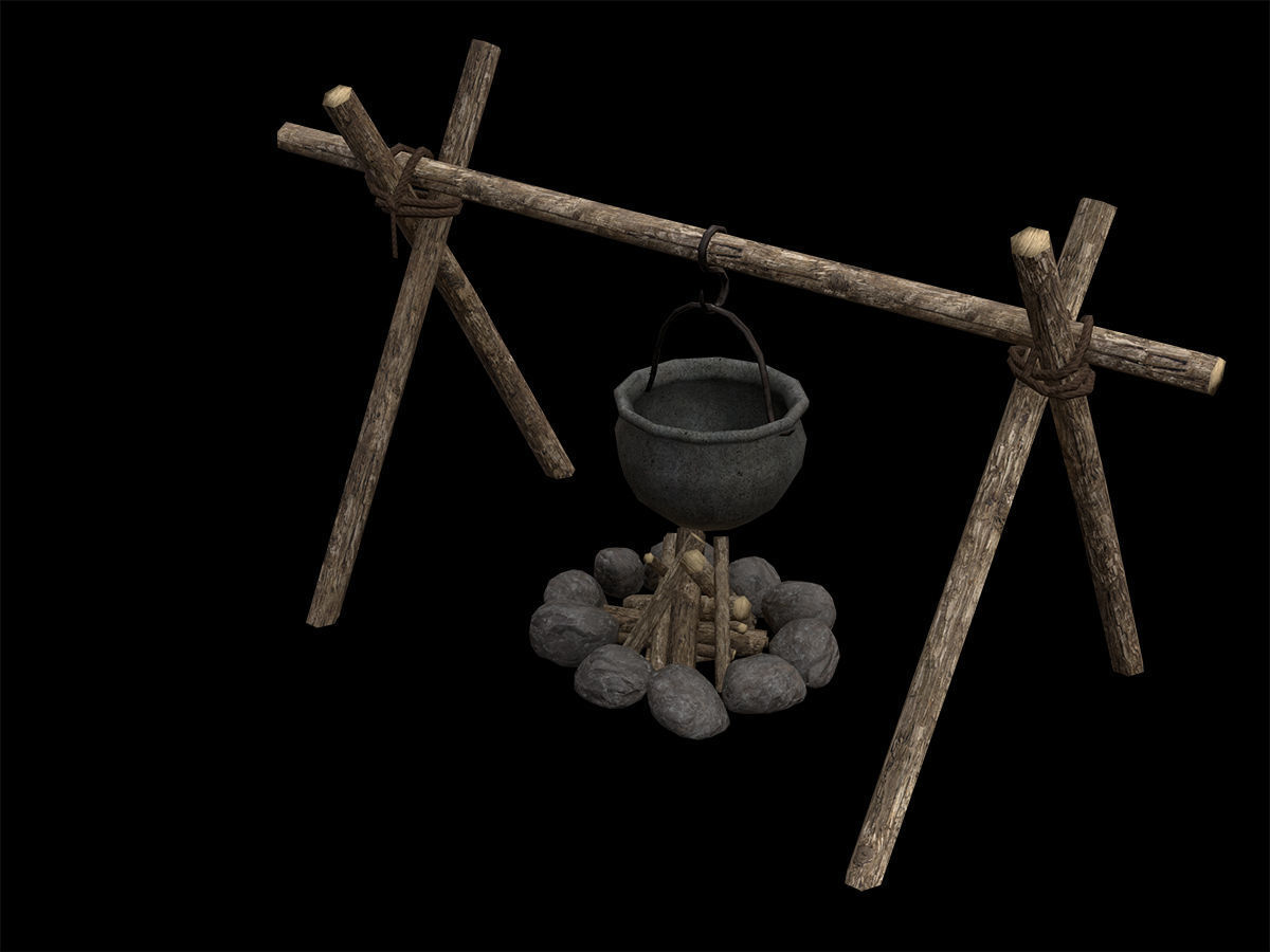 Ancient Camp Construction Kit Low-poly 3D model_39