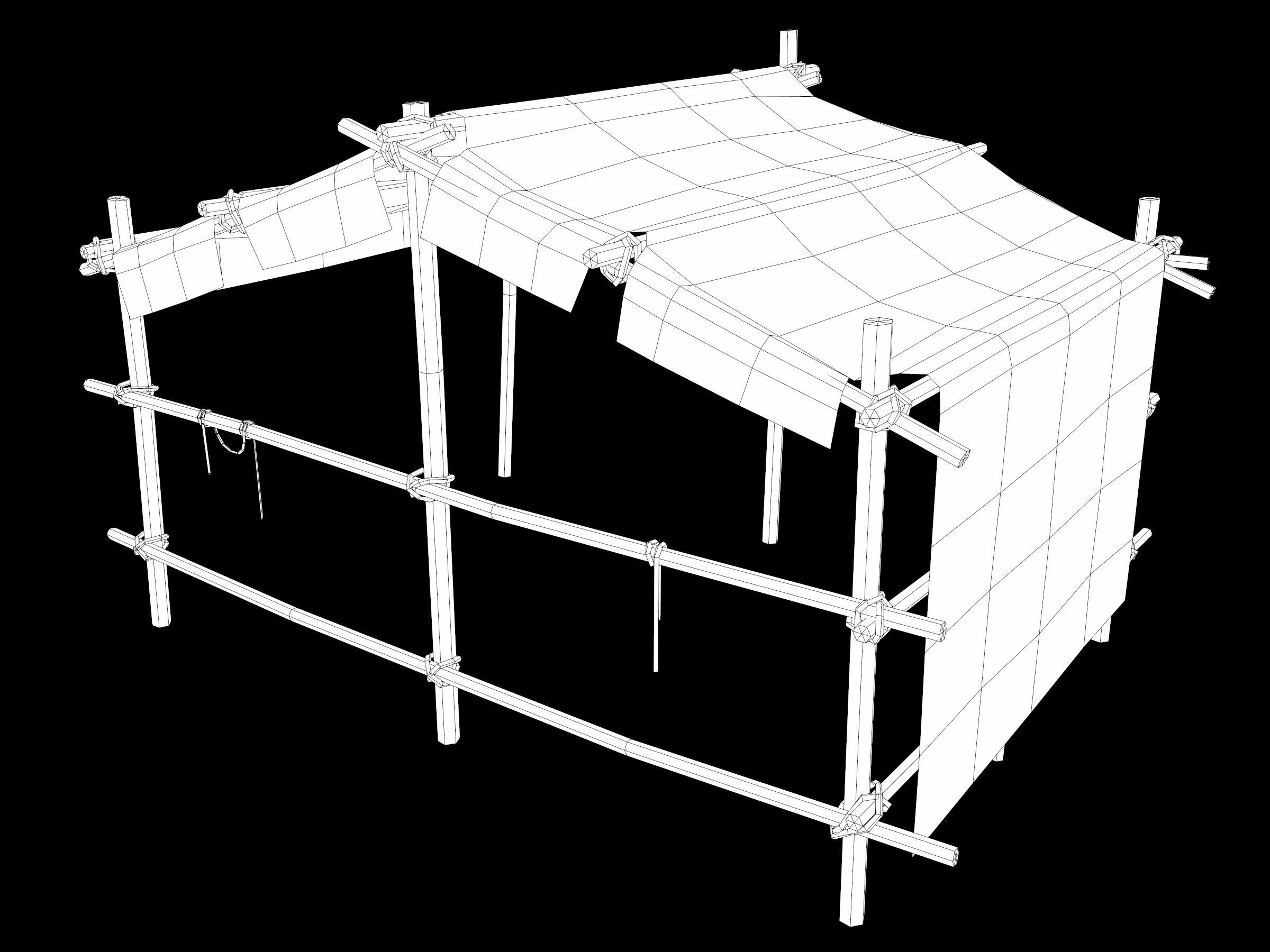 Ancient Camp Construction Kit Low-poly 3D model_83