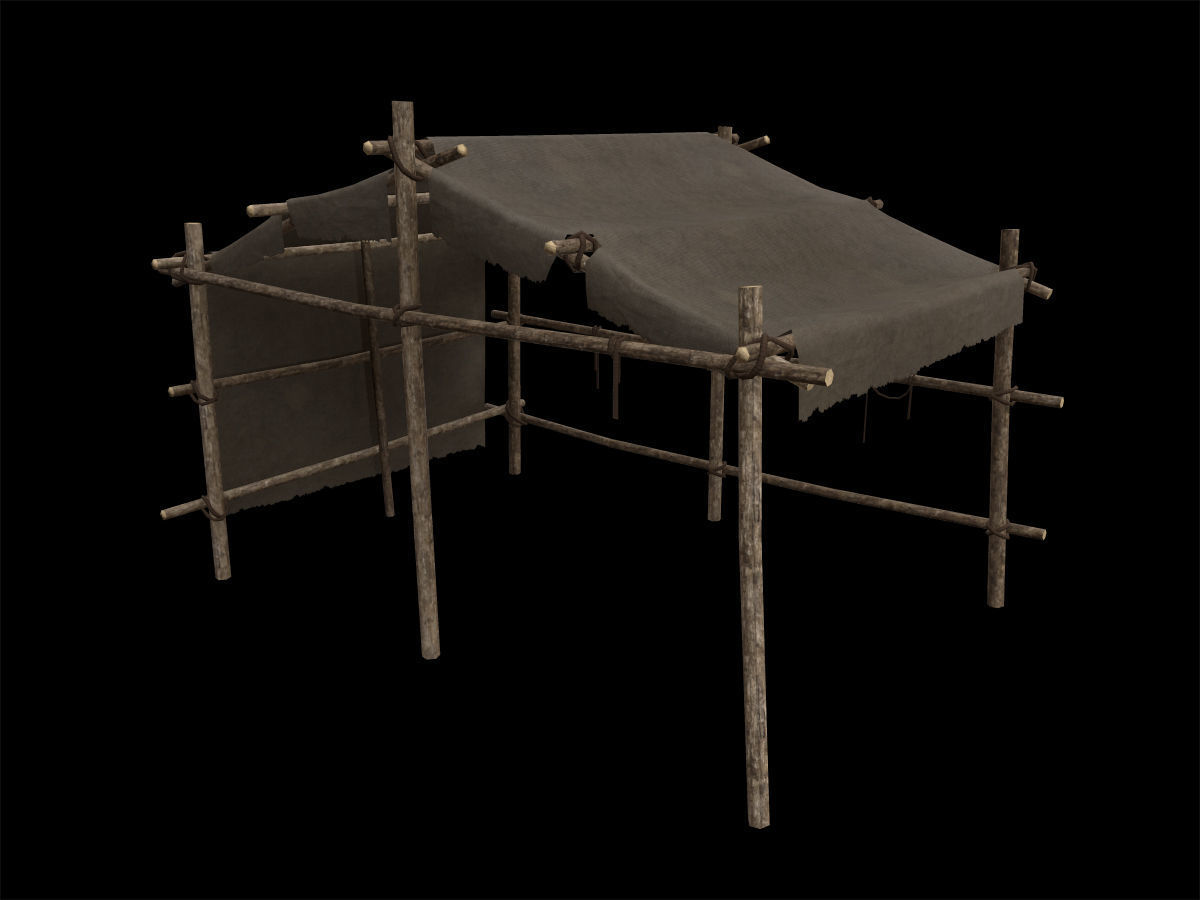Ancient Camp Construction Kit Low-poly 3D model_32