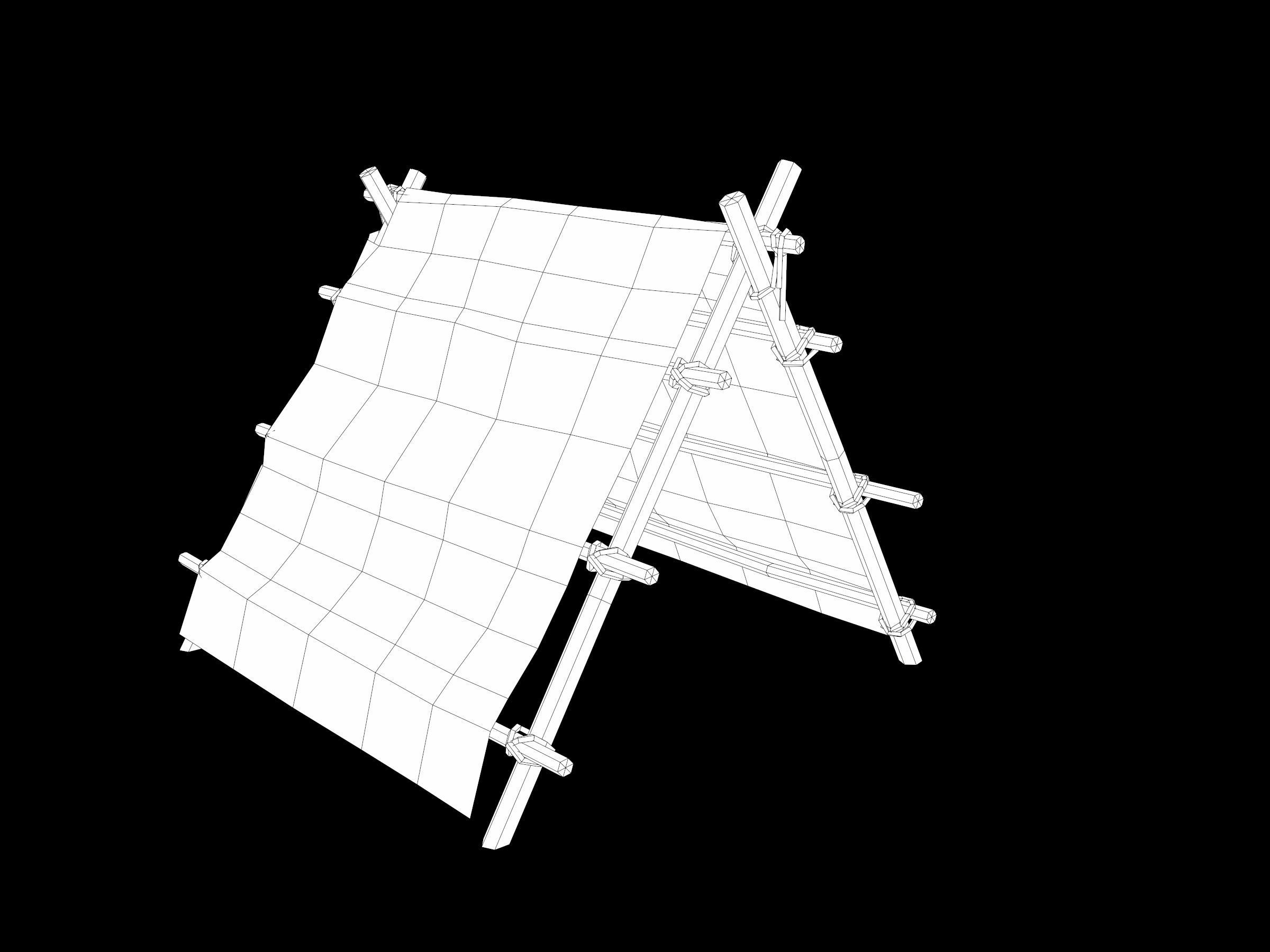 Ancient Camp Construction Kit Low-poly 3D model_79