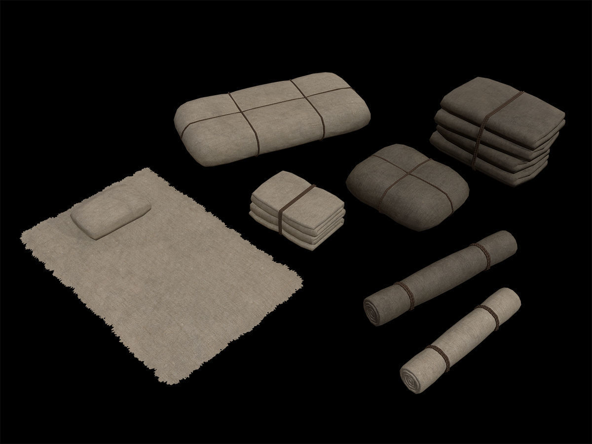 Ancient Camp Construction Kit Low-poly 3D model_47