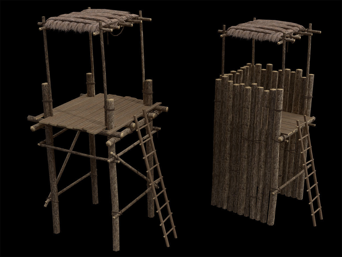 Ancient Camp Construction Kit Low-poly 3D model_21