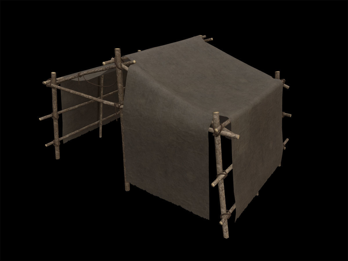 Ancient Camp Construction Kit Low-poly 3D model_23