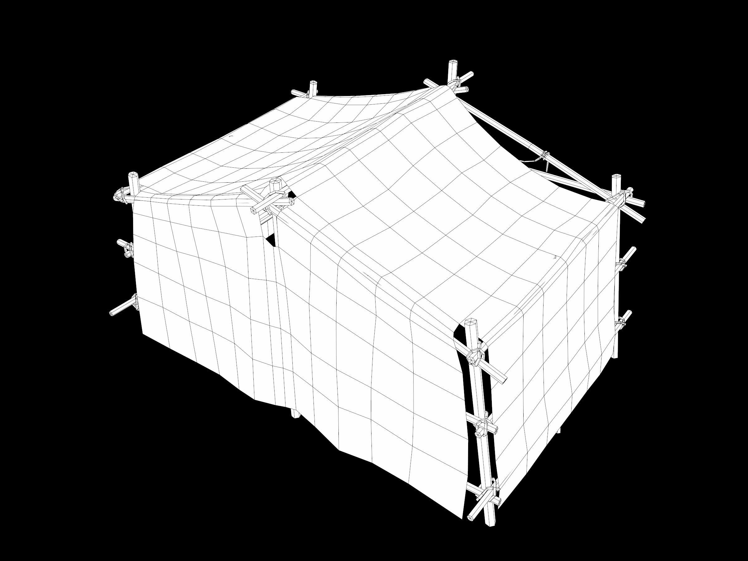 Ancient Camp Construction Kit Low-poly 3D model_76