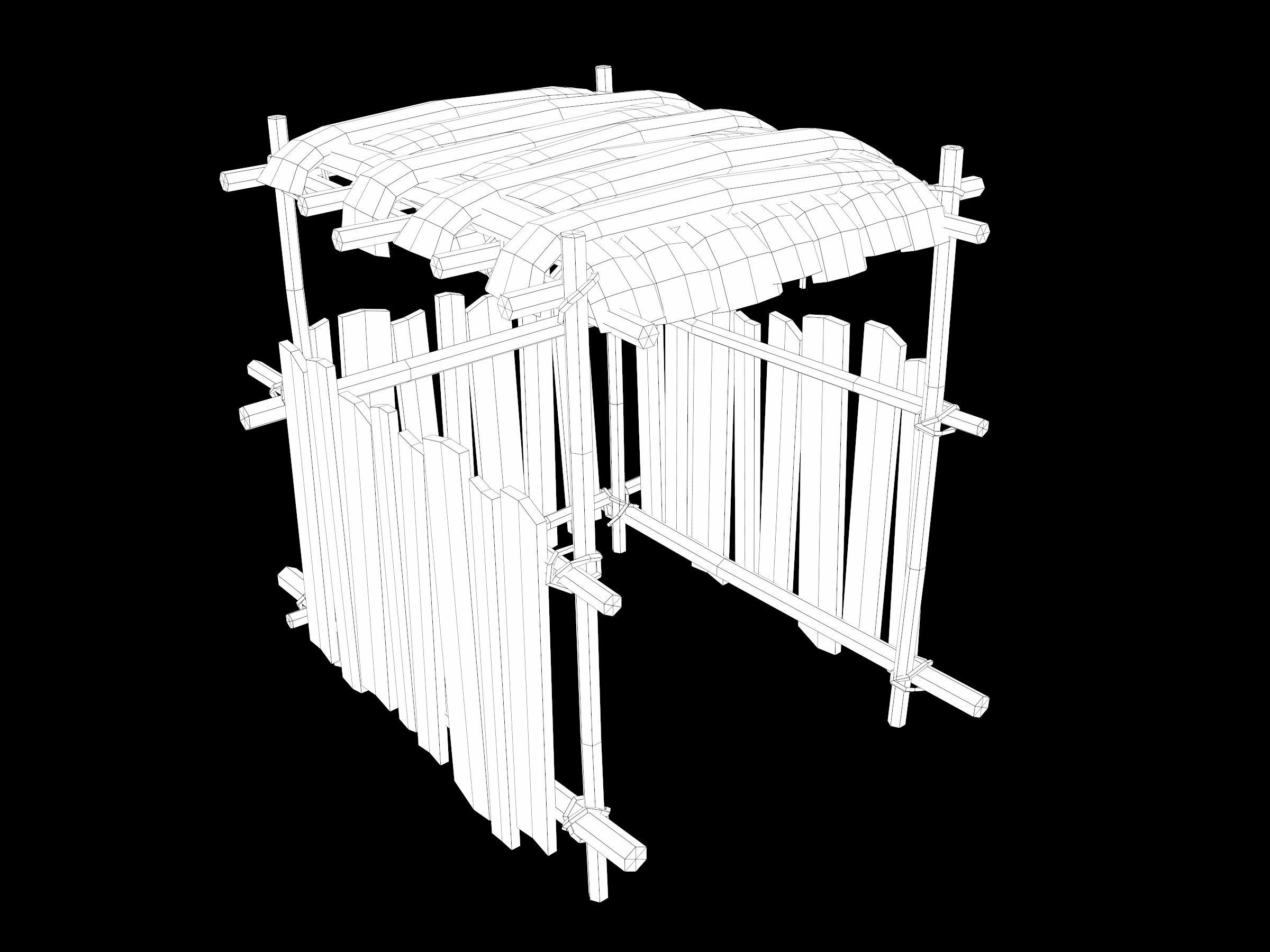 Ancient Camp Construction Kit Low-poly 3D model_75