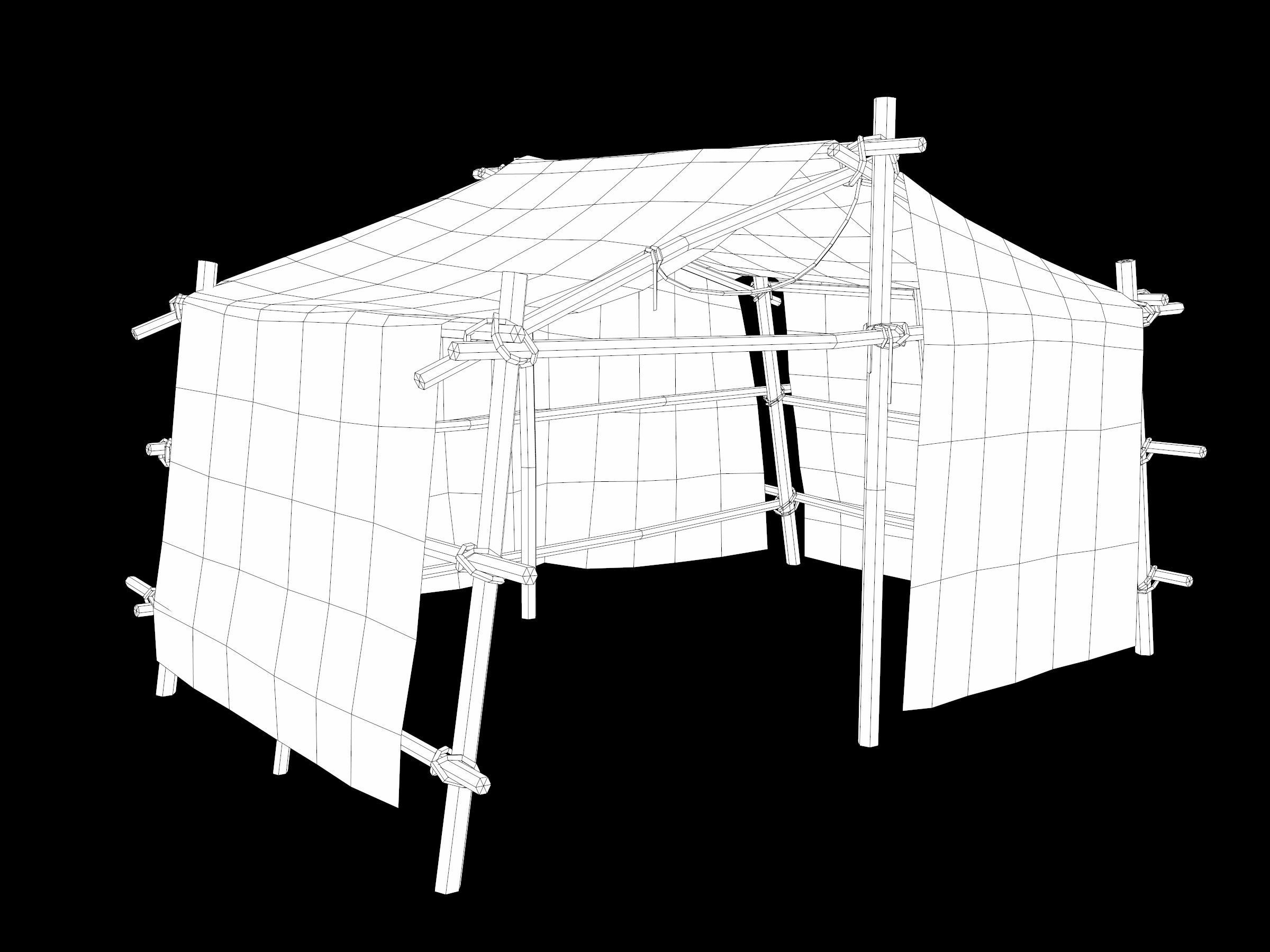 Ancient Camp Construction Kit Low-poly 3D model_78