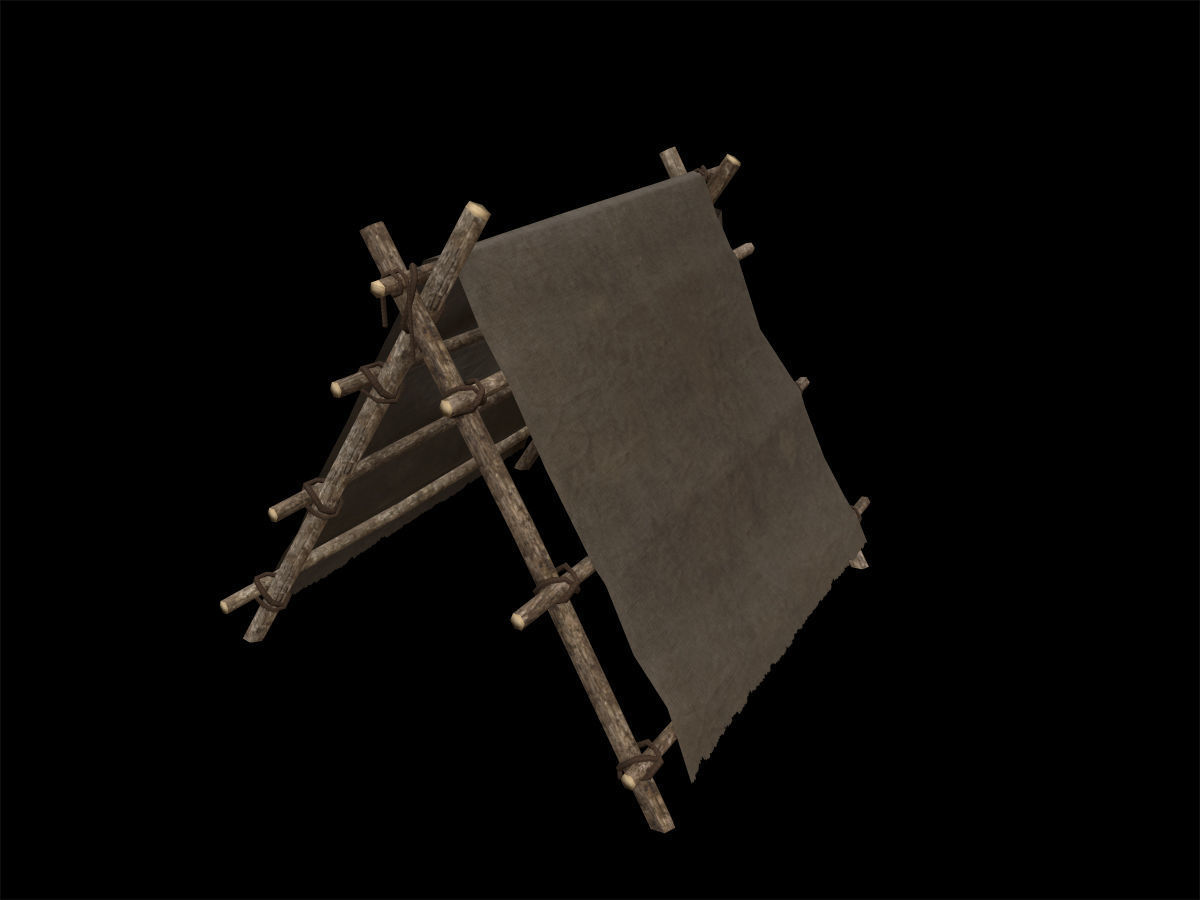 Ancient Camp Construction Kit Low-poly 3D model_27