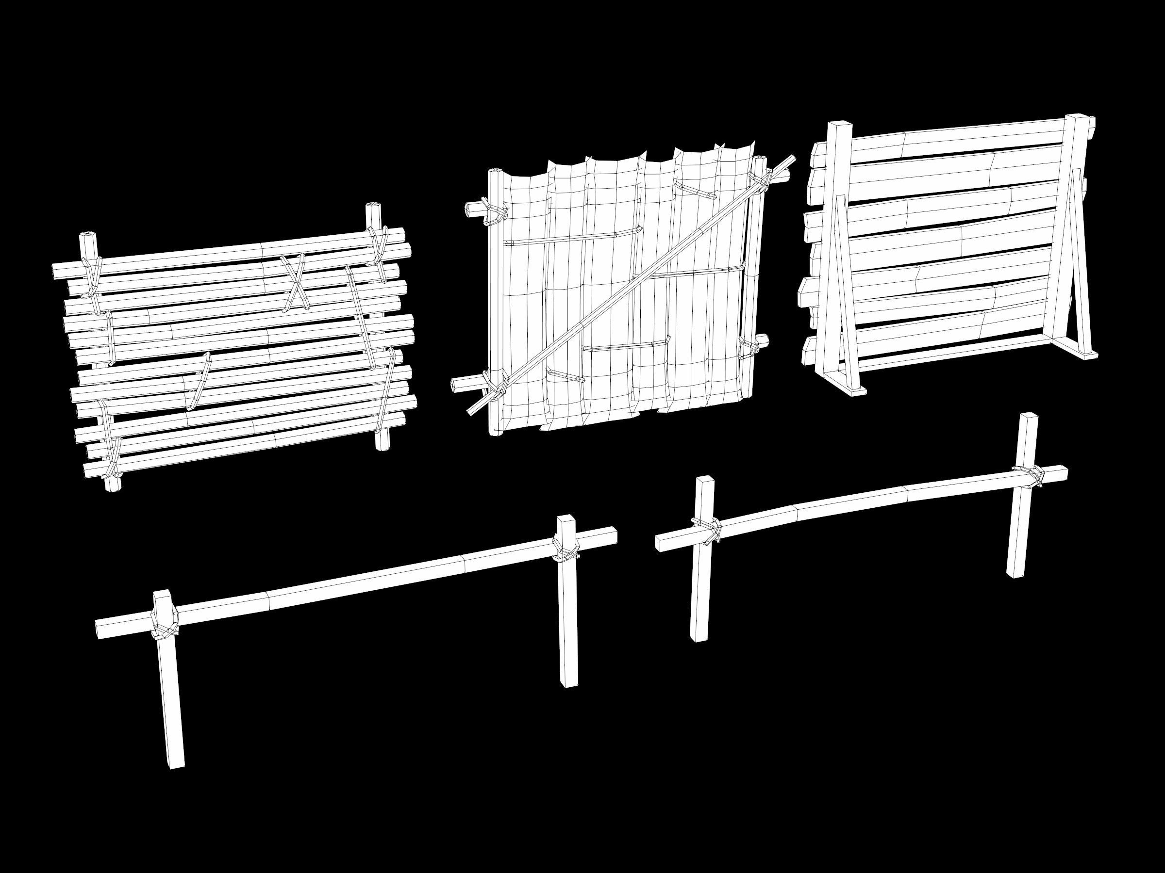 Ancient Camp Construction Kit Low-poly 3D model_59