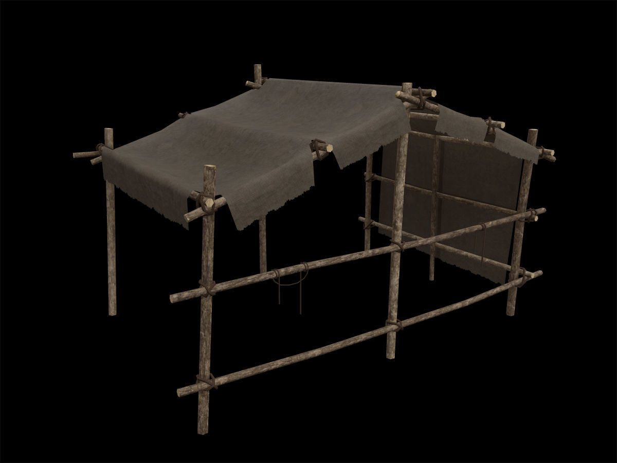Ancient Camp Construction Kit Low-poly 3D model_31