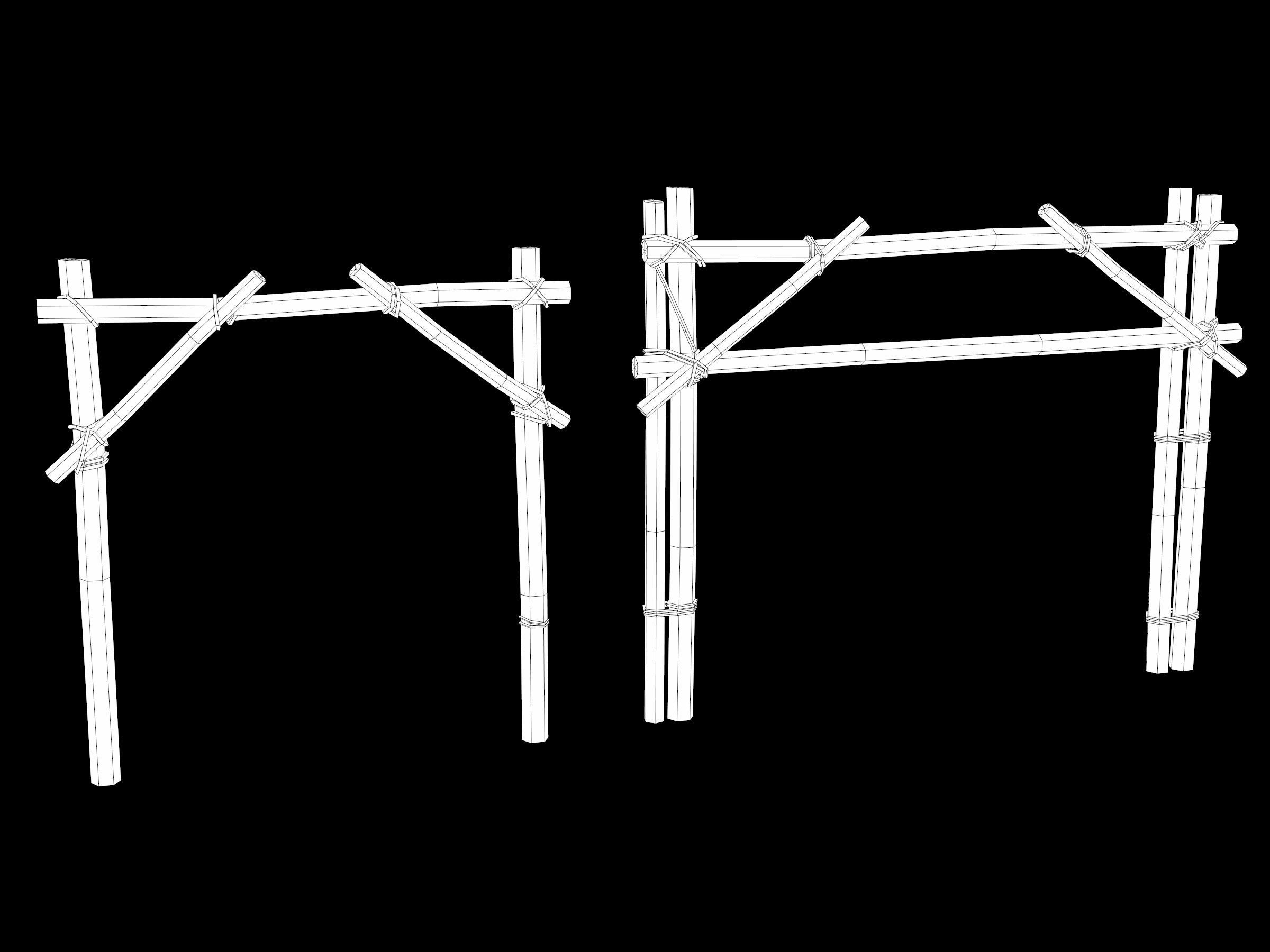 Ancient Camp Construction Kit Low-poly 3D model_57