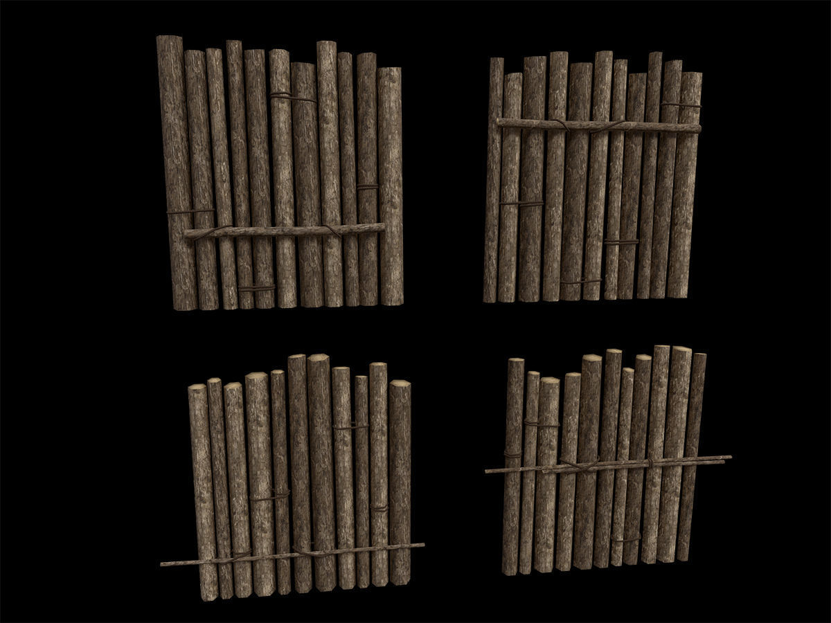 Ancient Camp Construction Kit Low-poly 3D model_4