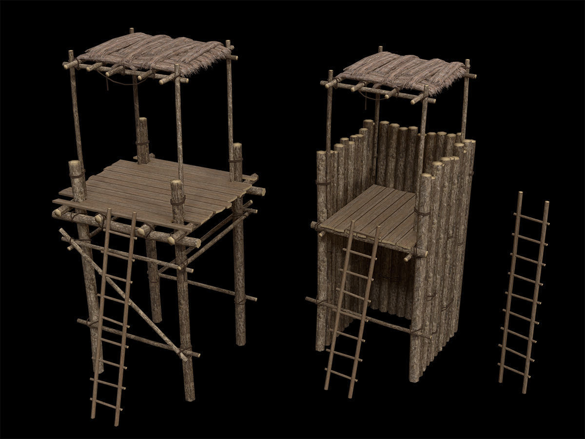 Ancient Camp Construction Kit Low-poly 3D model_18